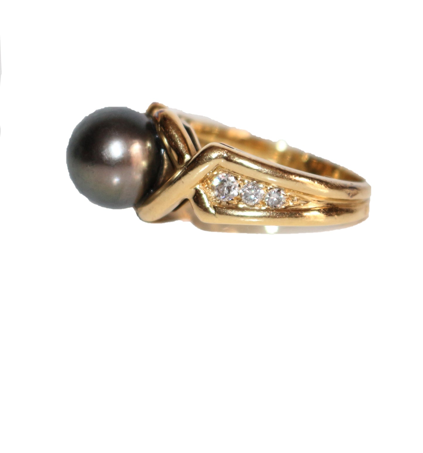 Bague Perle De Tahiti Et Diamants