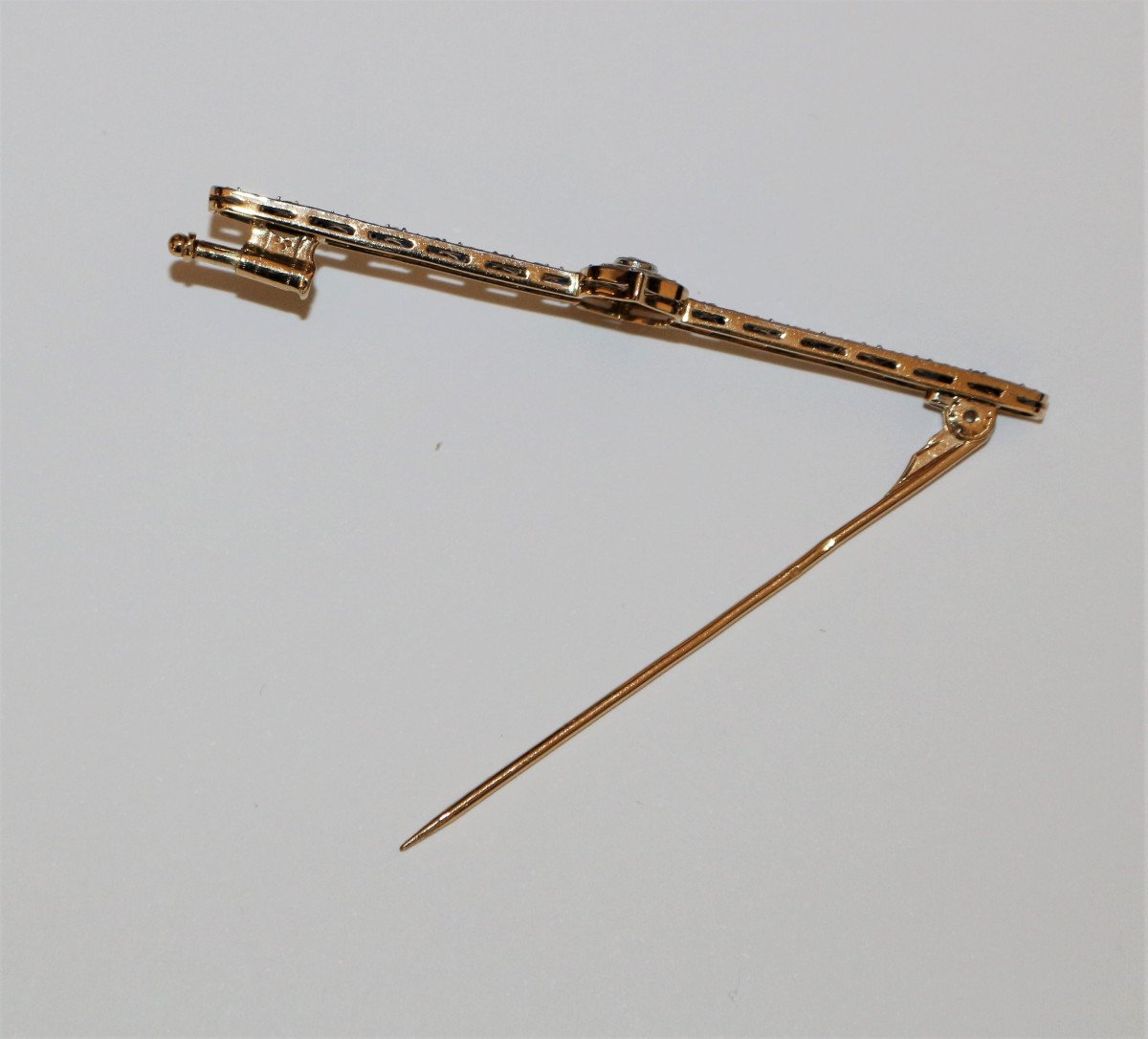 Broche-barrette Art Déco Diamants Et Saphirs