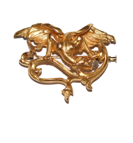 Broche Chimère Art Nouveau