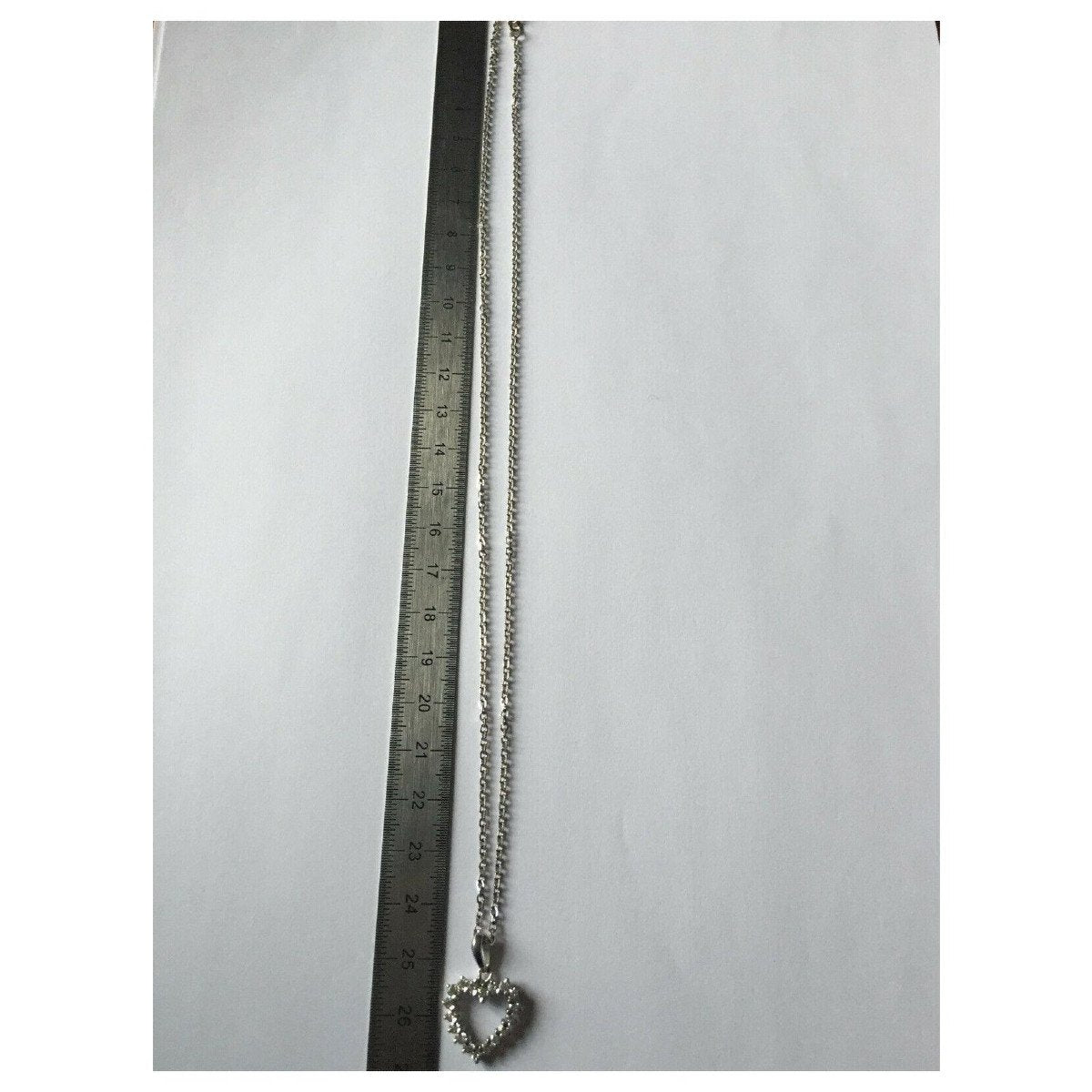 Collier Coeur or blanc et diamants