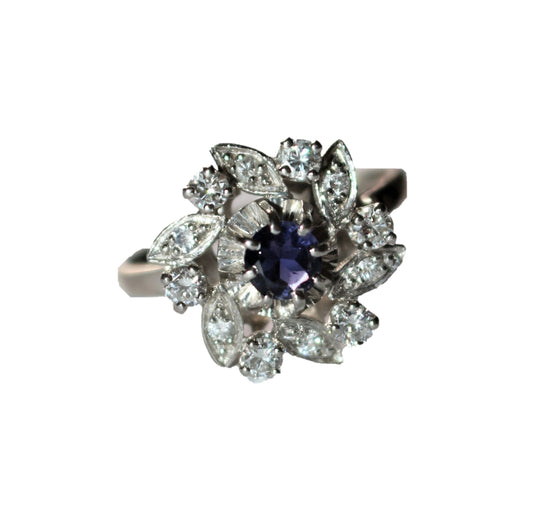 Bague Fleur Tourbillon Diamants
