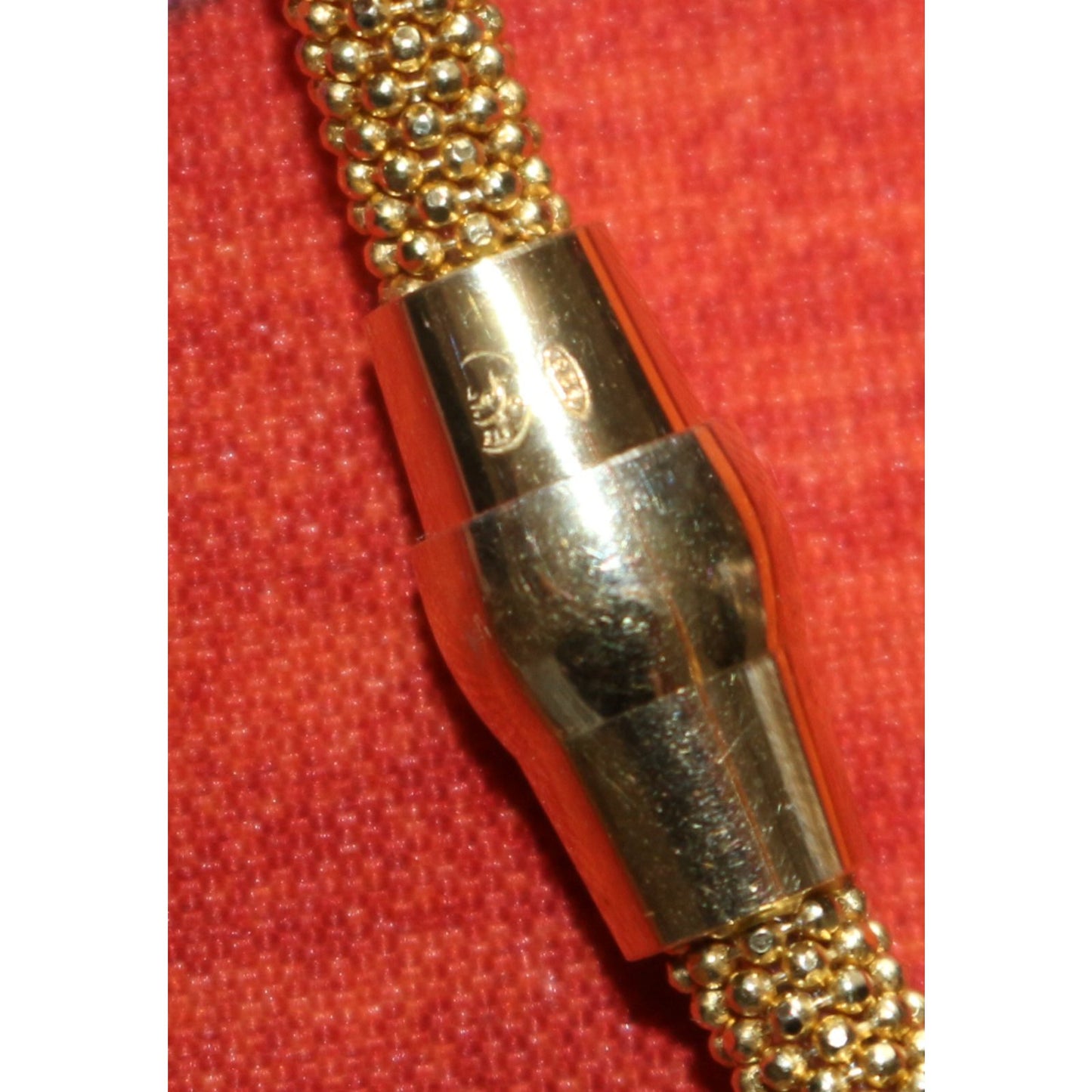 Paire de bracelets joncs argent et vermeil