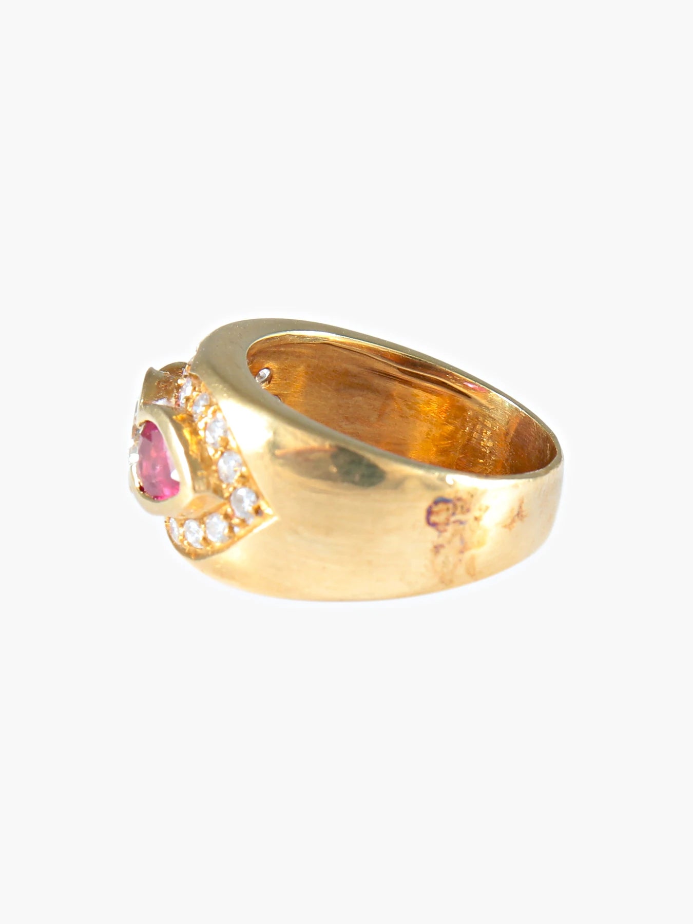 Bague Tricolore Saphir Diamant Rubis