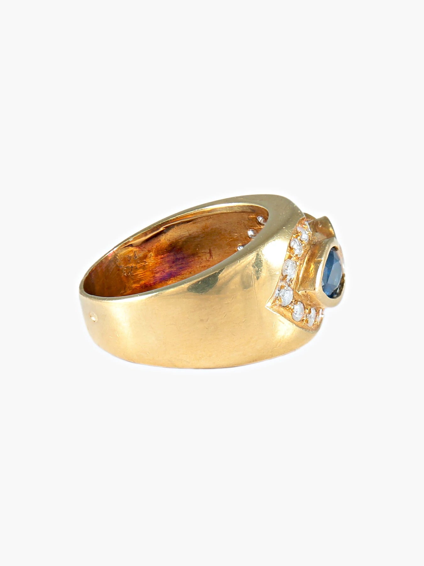 Bague Tricolore Saphir Diamant Rubis