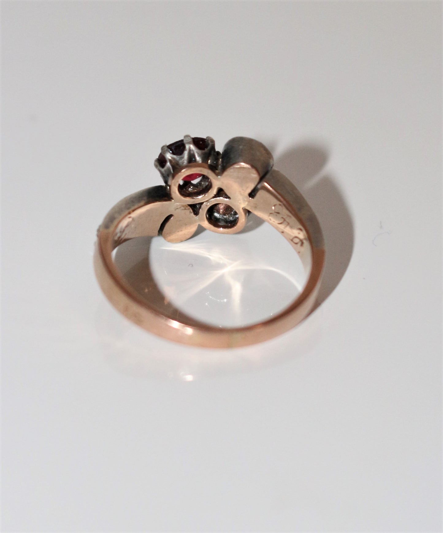 Bague Ancienne Or Jaune Et Argent XIXe