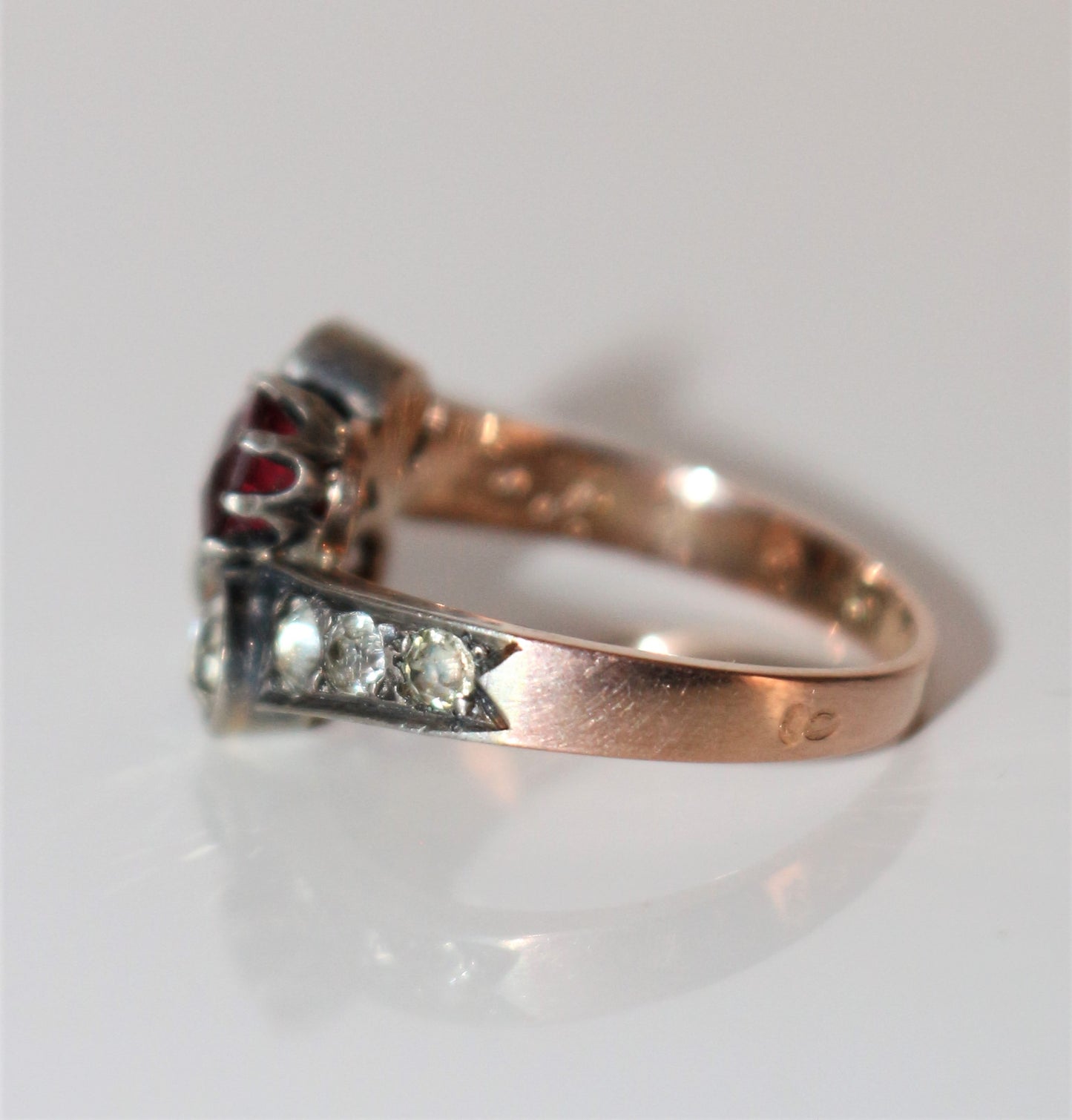 Bague Ancienne Or Jaune Et Argent XIXe