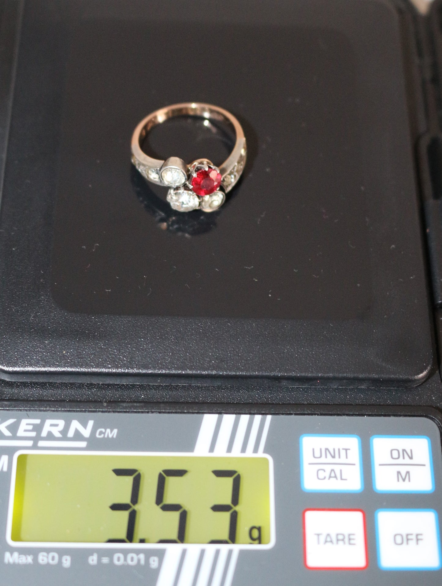 Bague Ancienne Or Jaune Et Argent XIXe