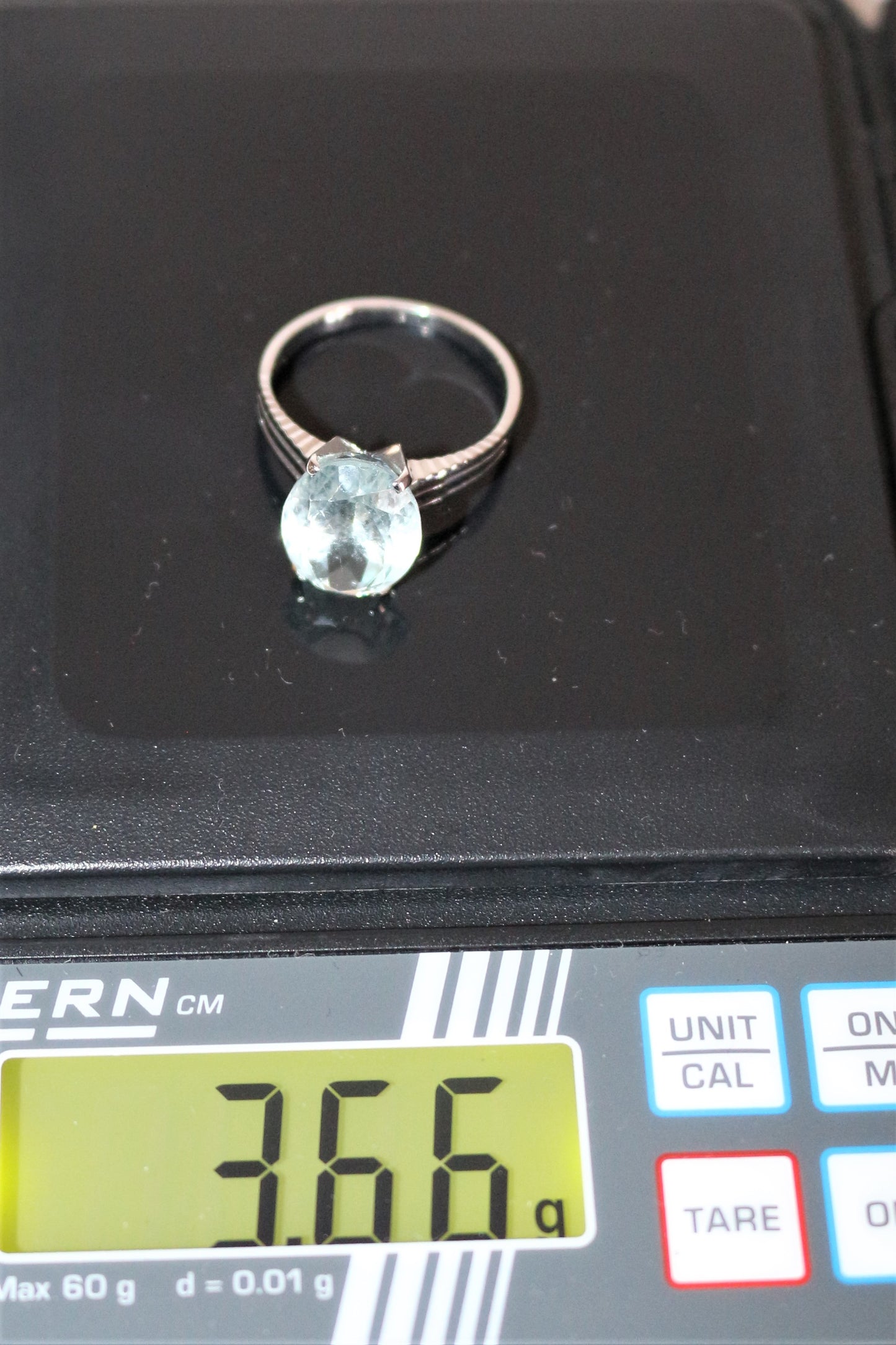 Bague Or Blanc Aigue-marine 4.66cts