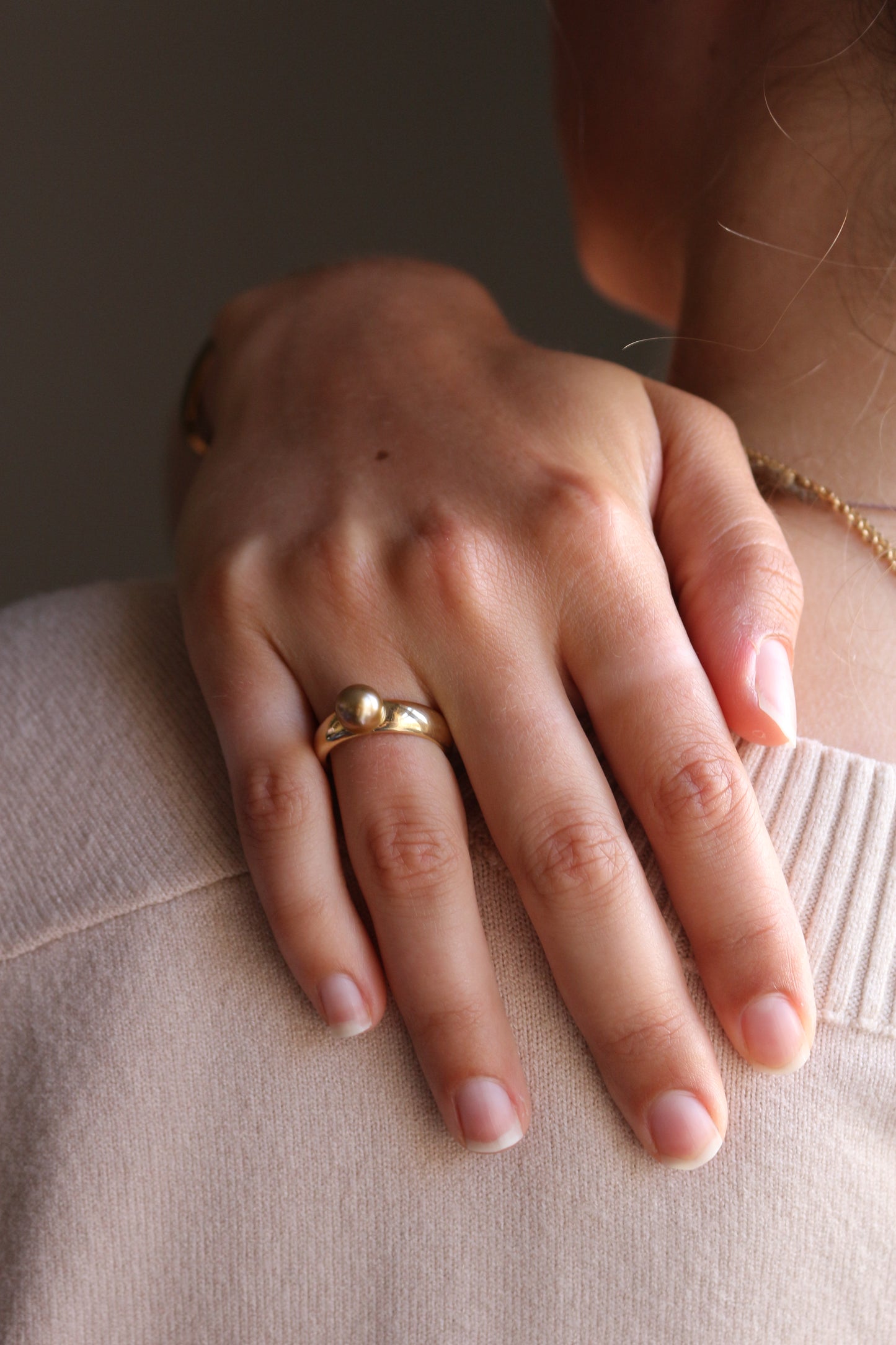 Bague Perle Fine Dorée
