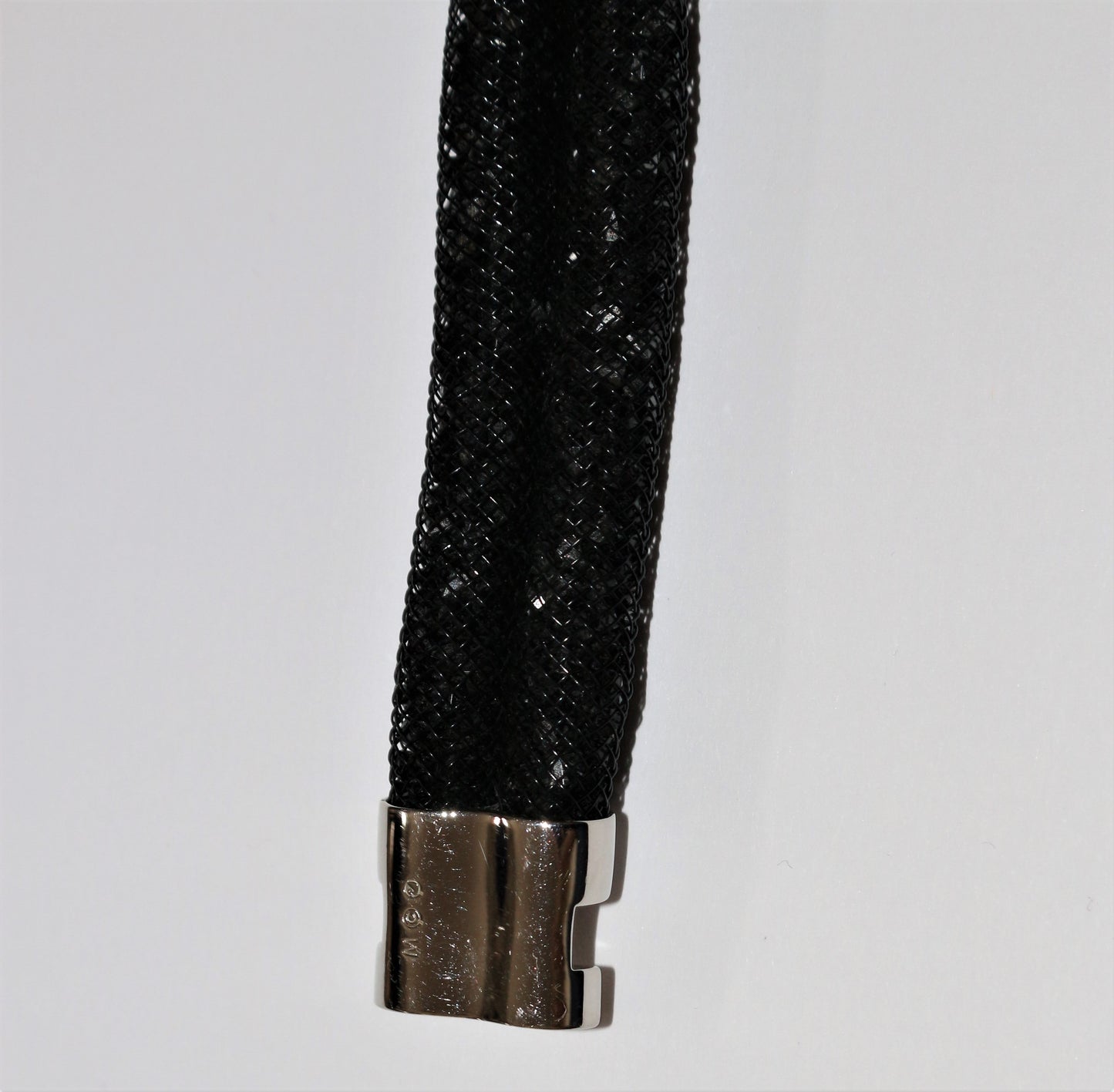 Bracelet Swarovski noir Stardust Knot plaqué rhodium