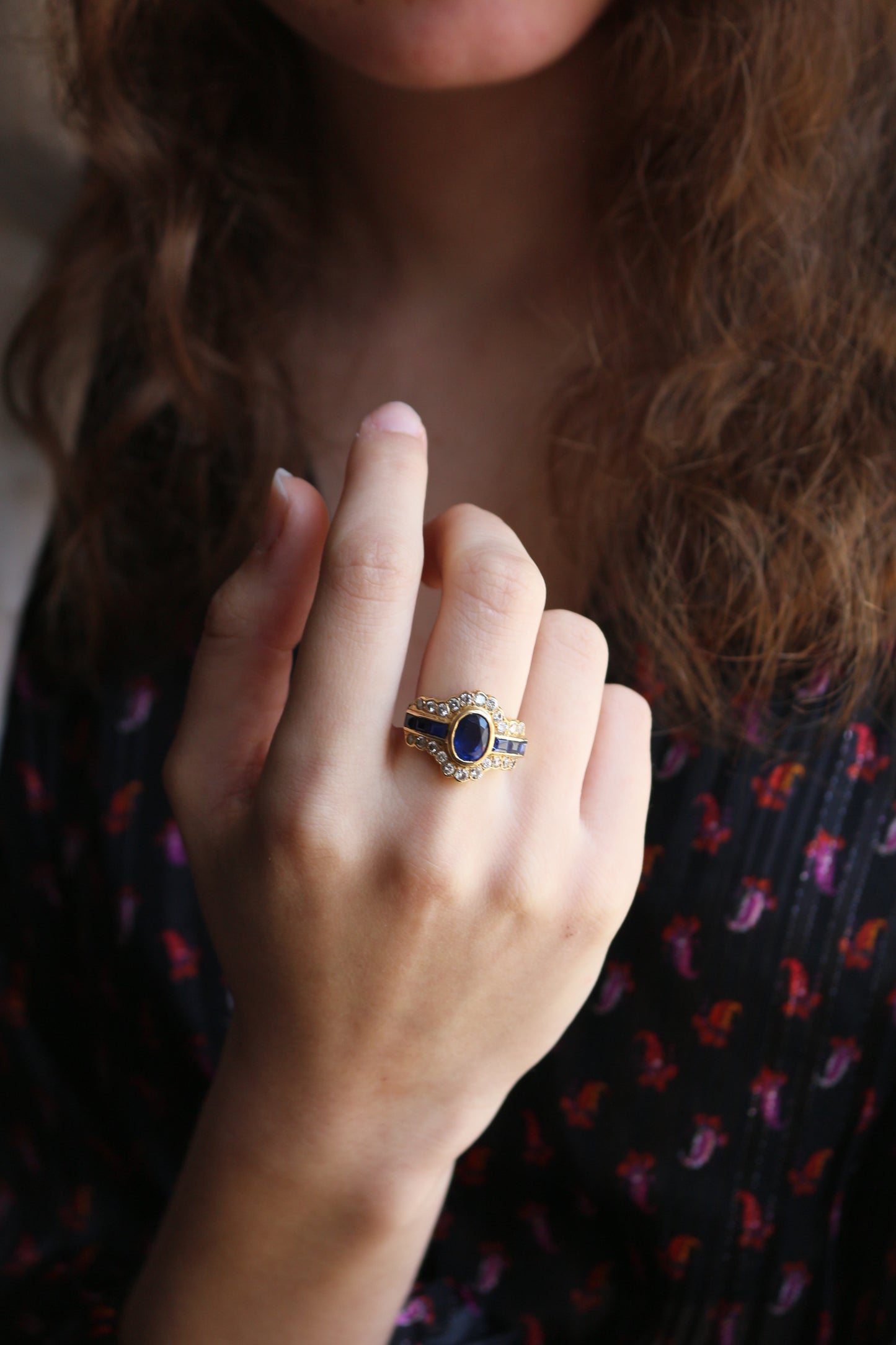 Bague Saphirs Et Diamants