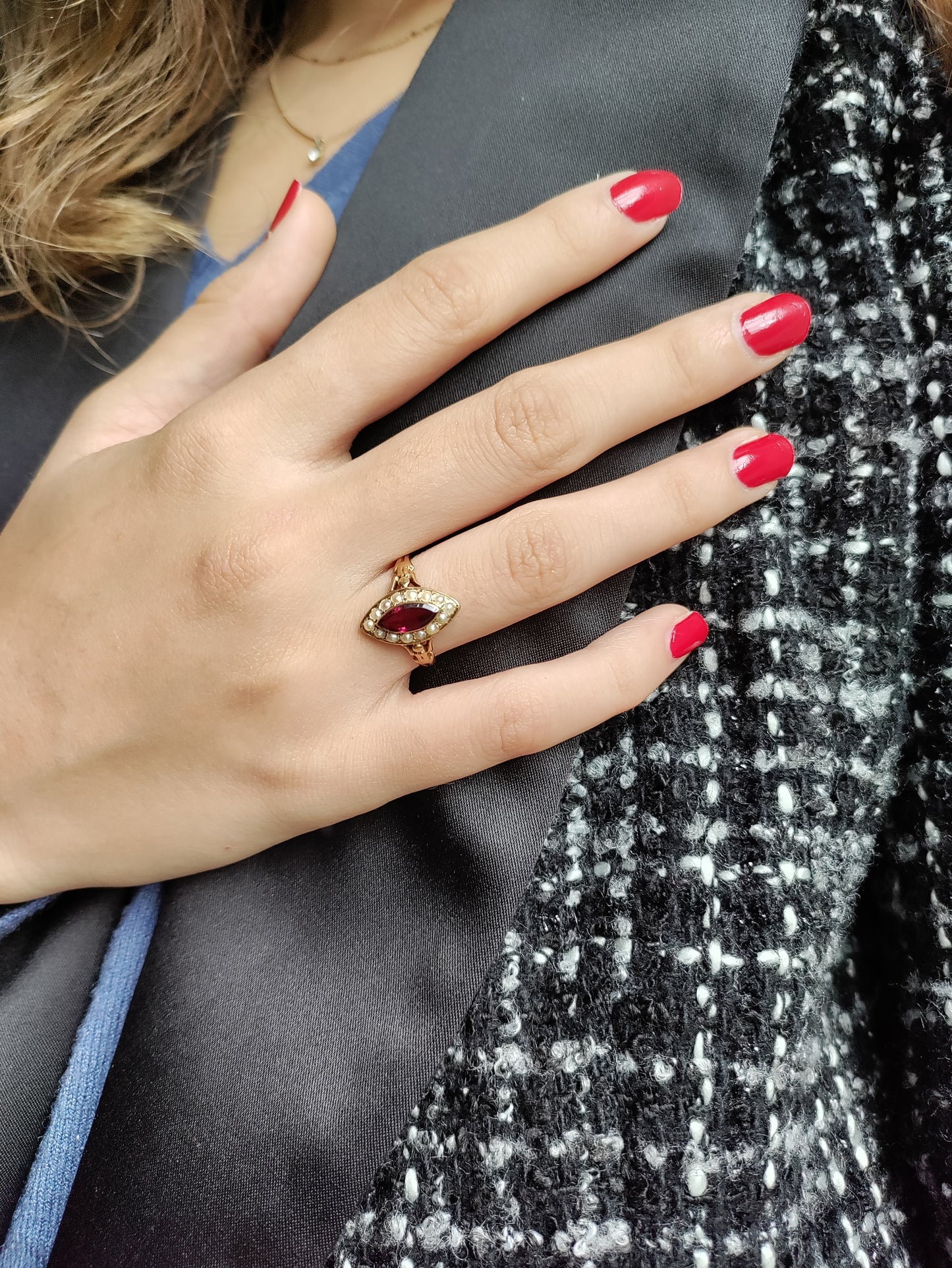 Bague marquise Napoléon III