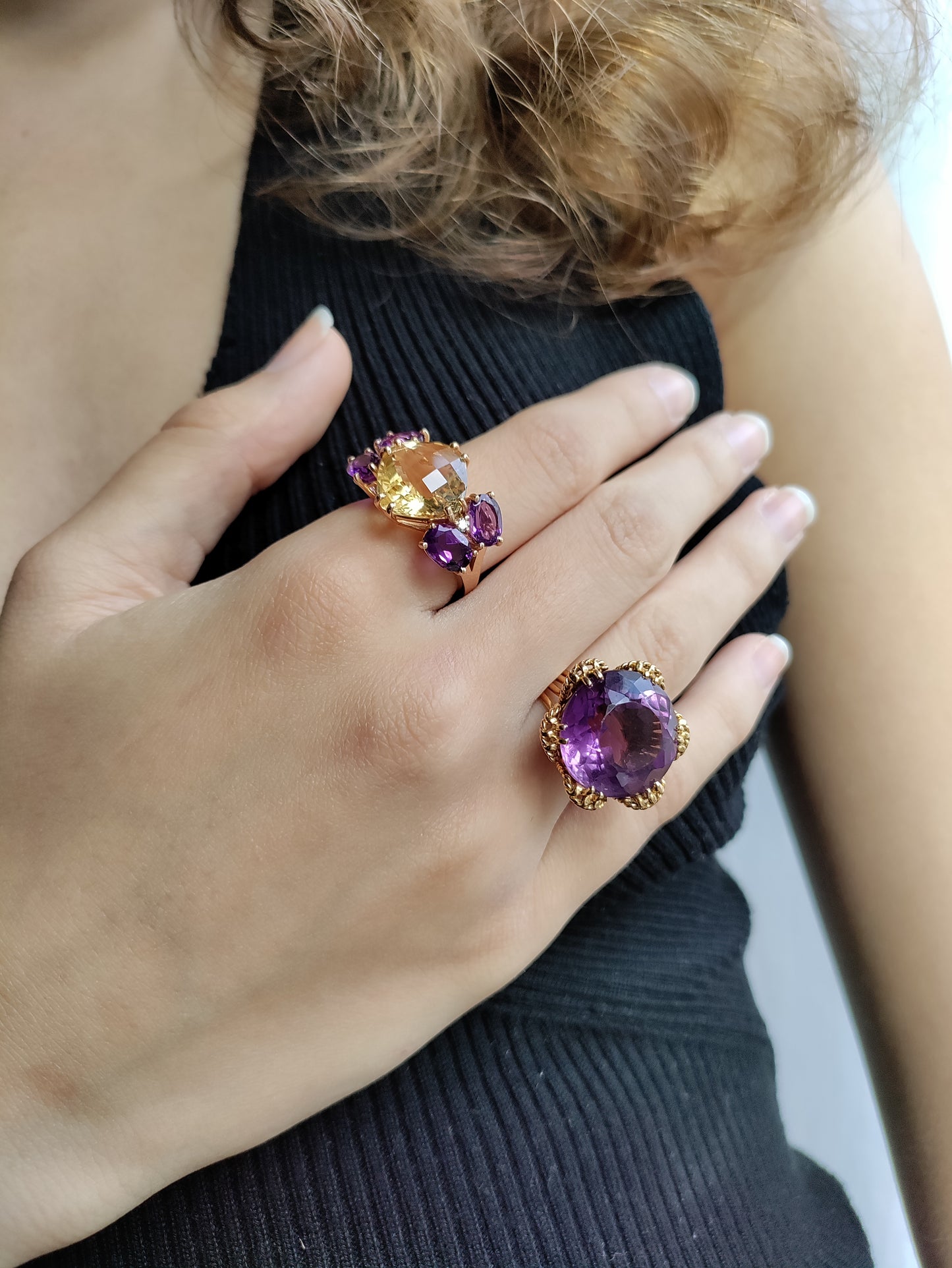 Bague papillon or rose