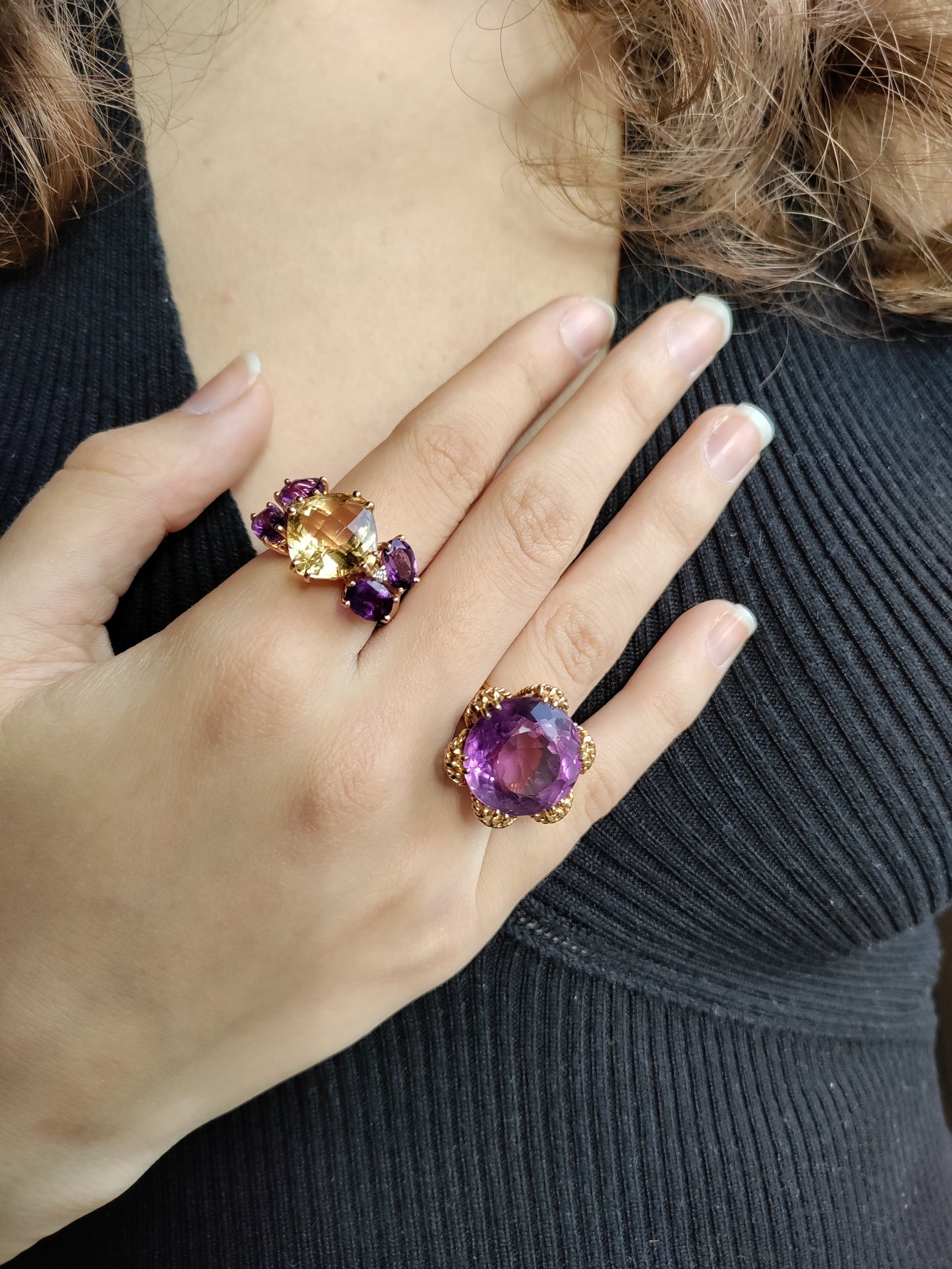 Bague papillon or rose