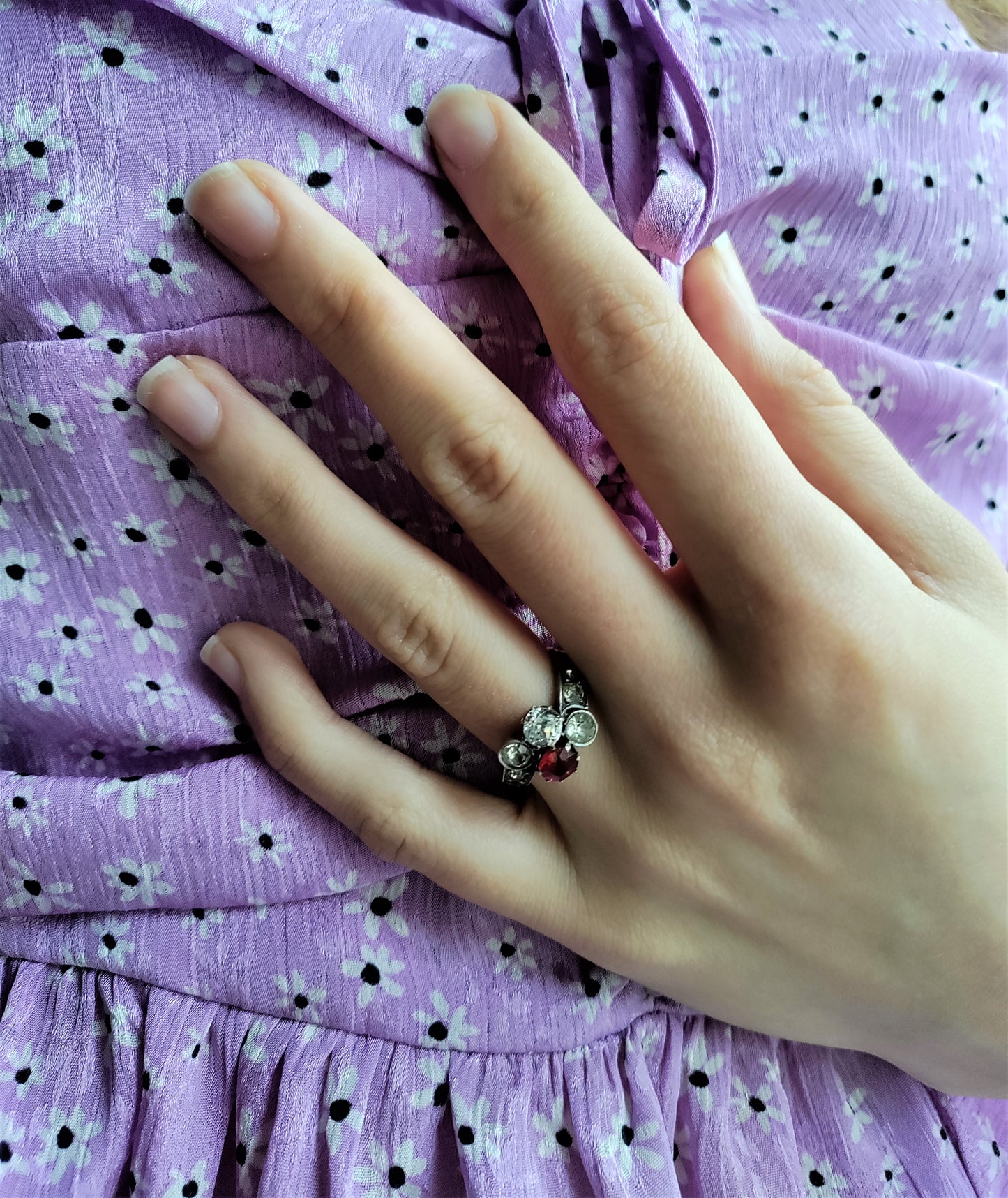 Bague Ancienne Or Jaune Et Argent XIXe