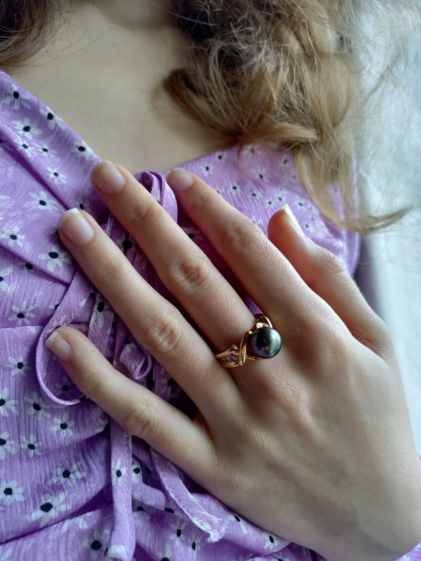 Bague Perle De Tahiti Et Diamants