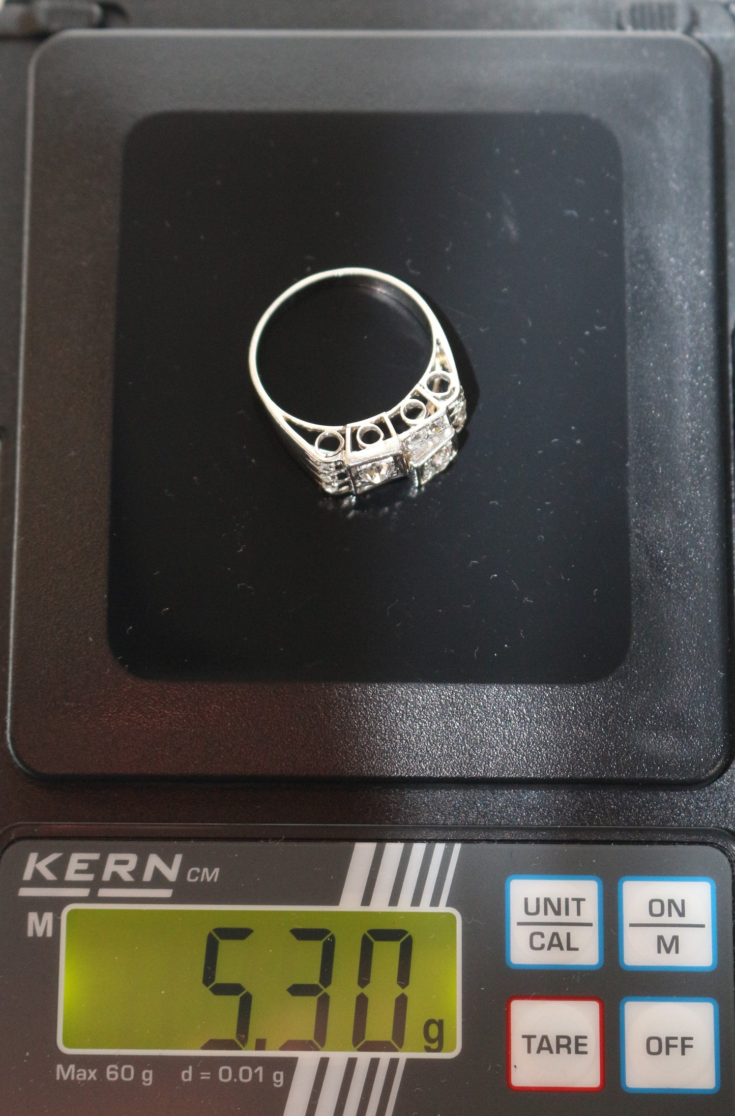 Bague Art Déco Platine Et Diamants