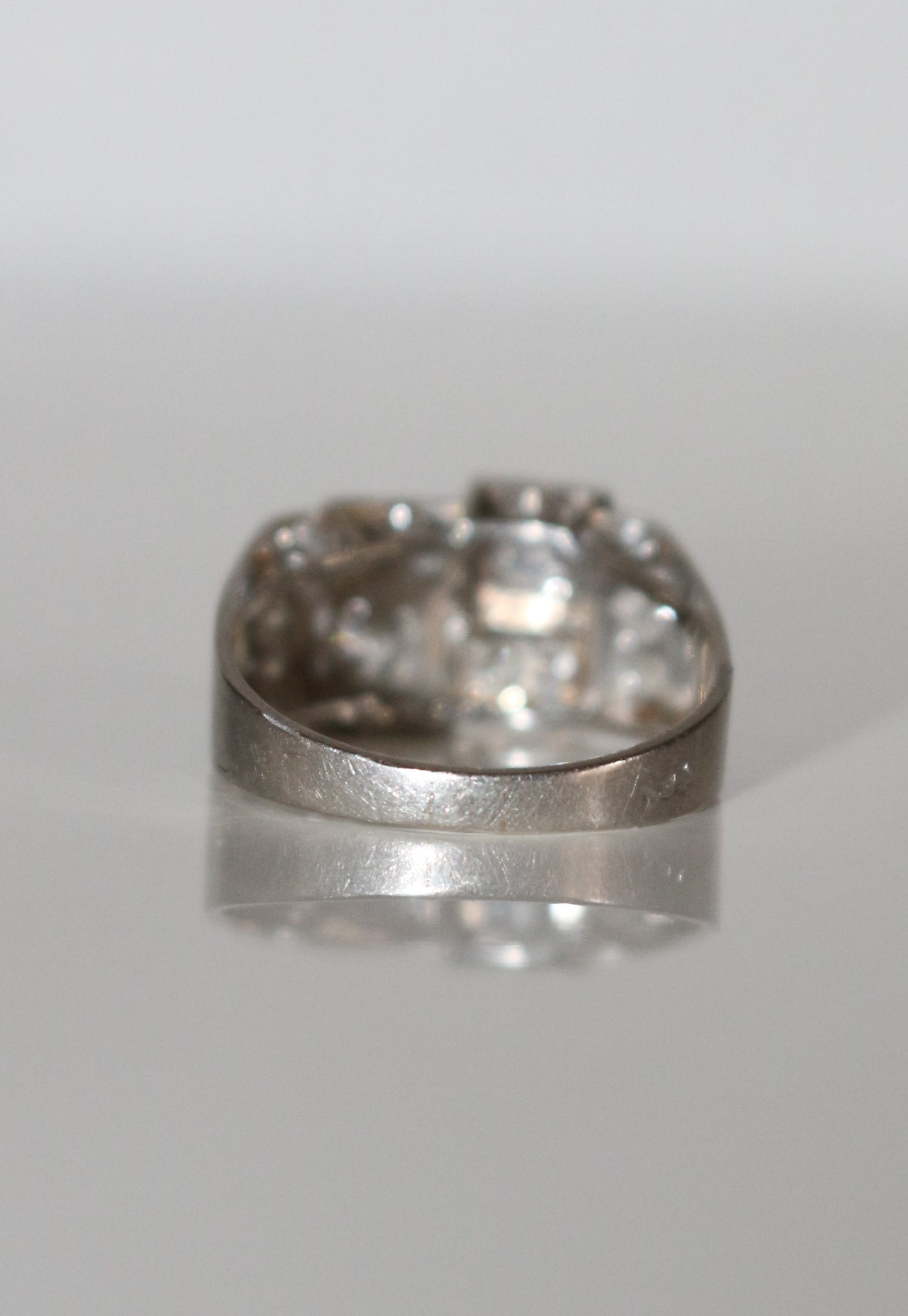 Bague Art Déco Platine Et Diamants