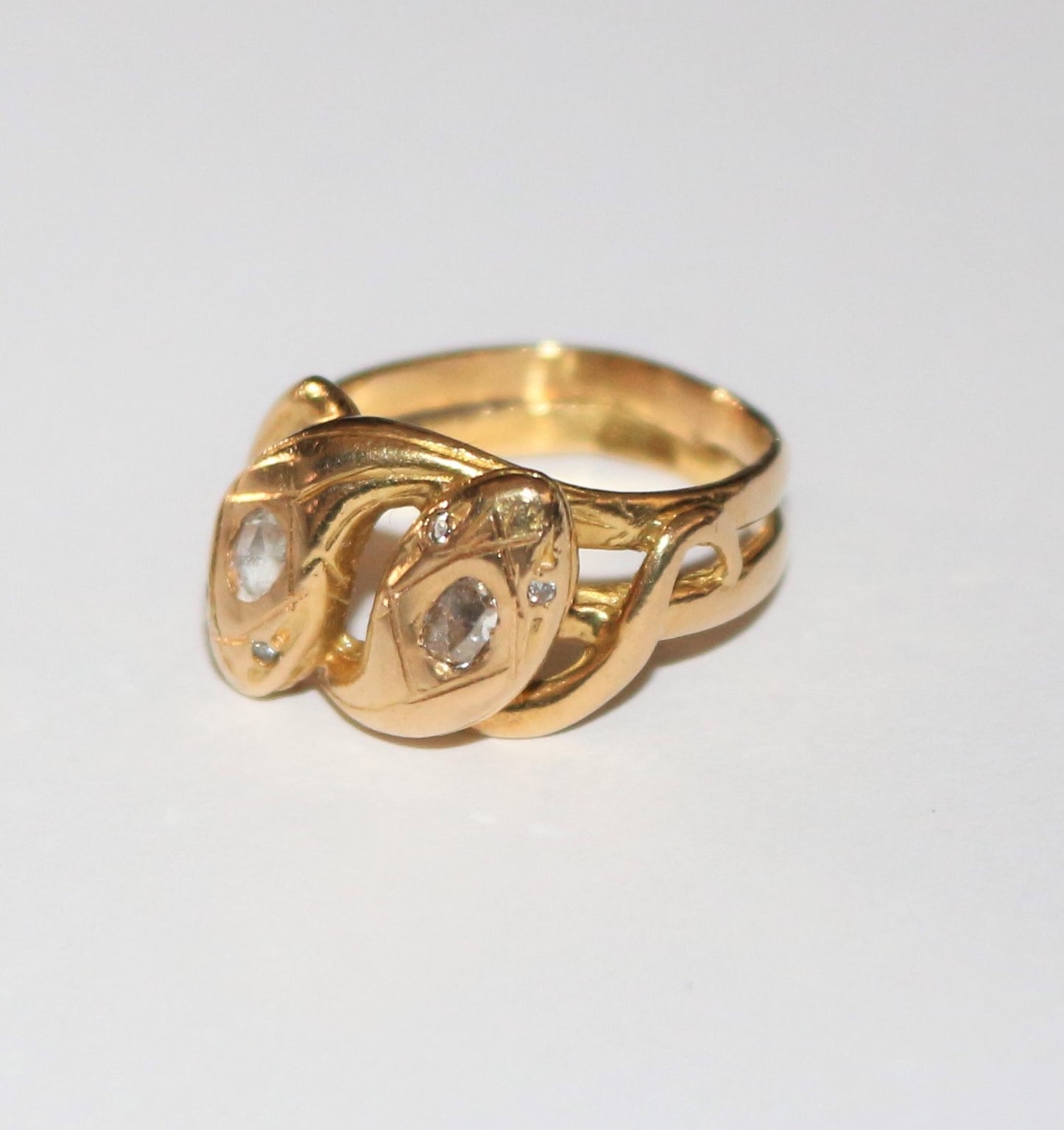 Bague double serpent XIXe