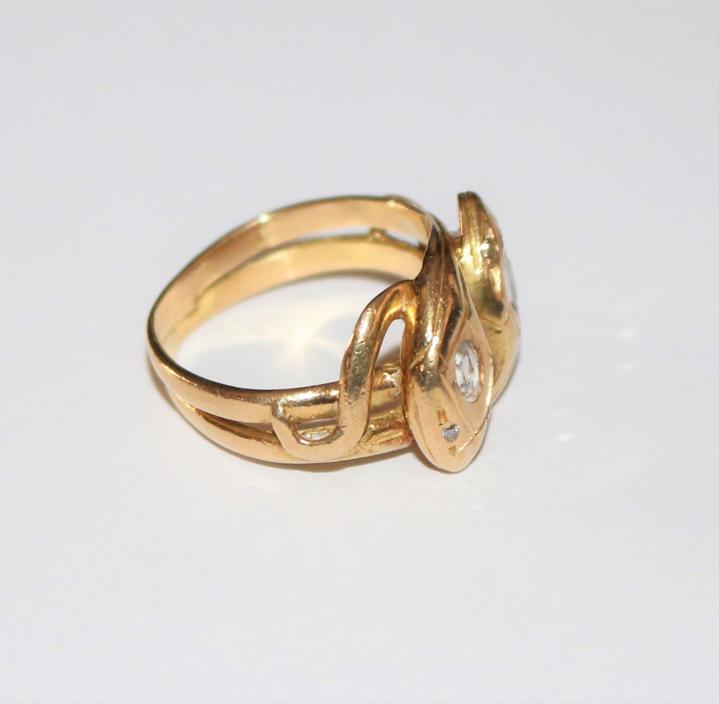 Bague double serpent XIXe