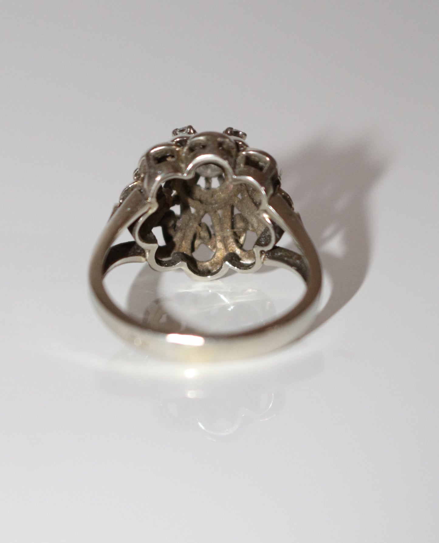 Bague marguerite Diamants Et Platine 1950