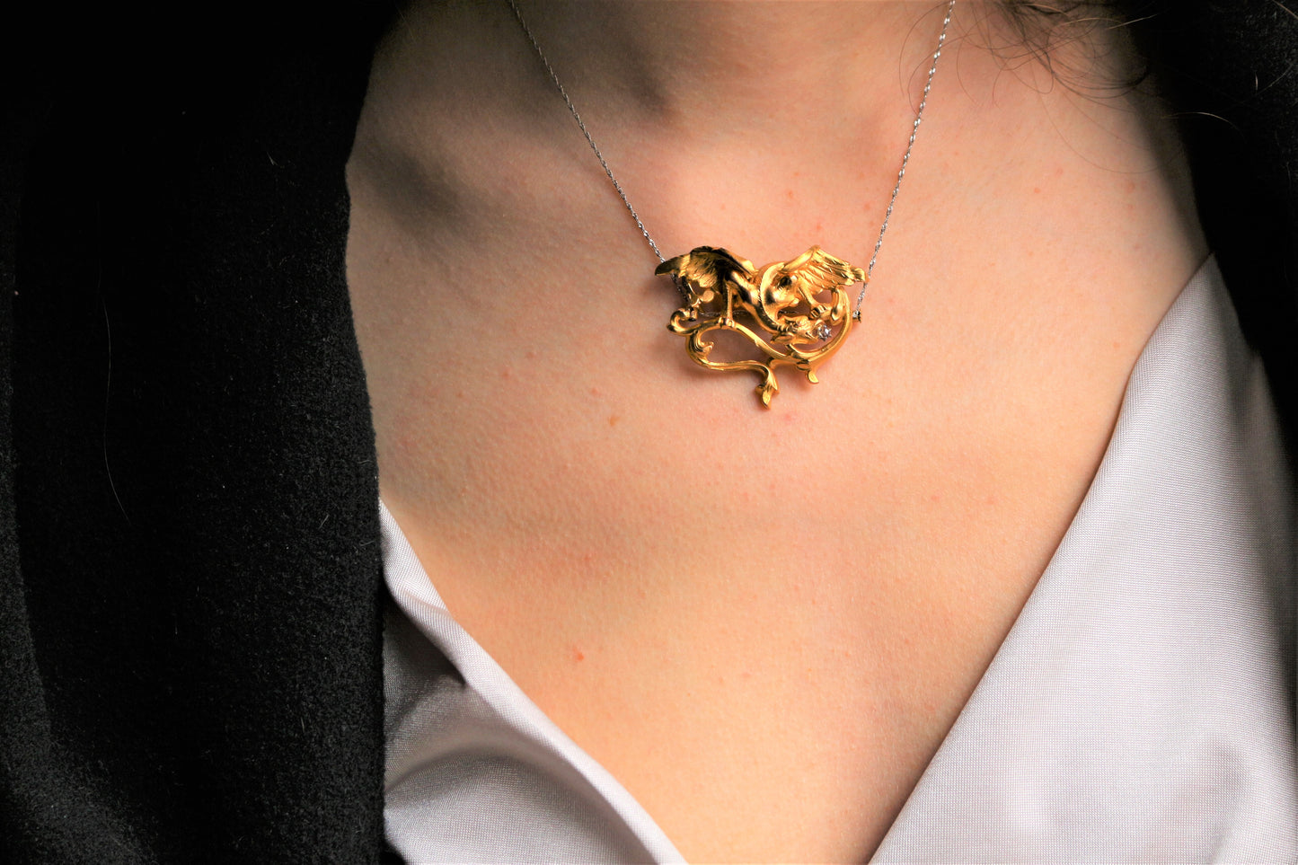 Broche Chimère Art Nouveau