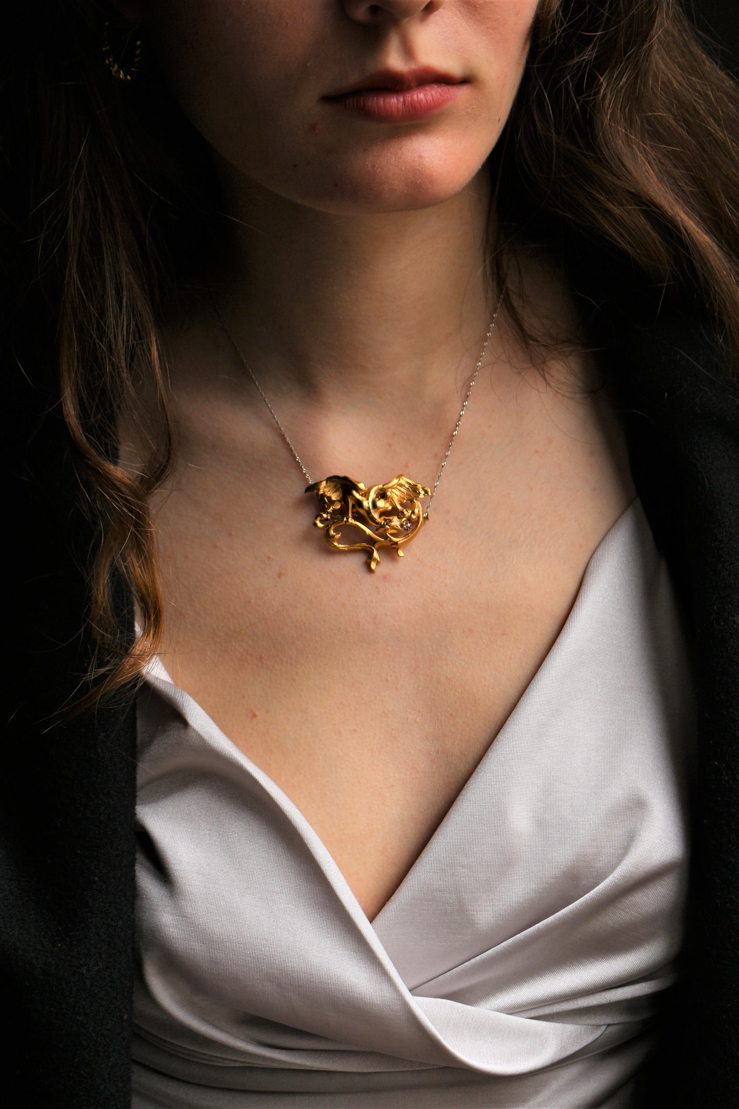Broche Chimère Art Nouveau