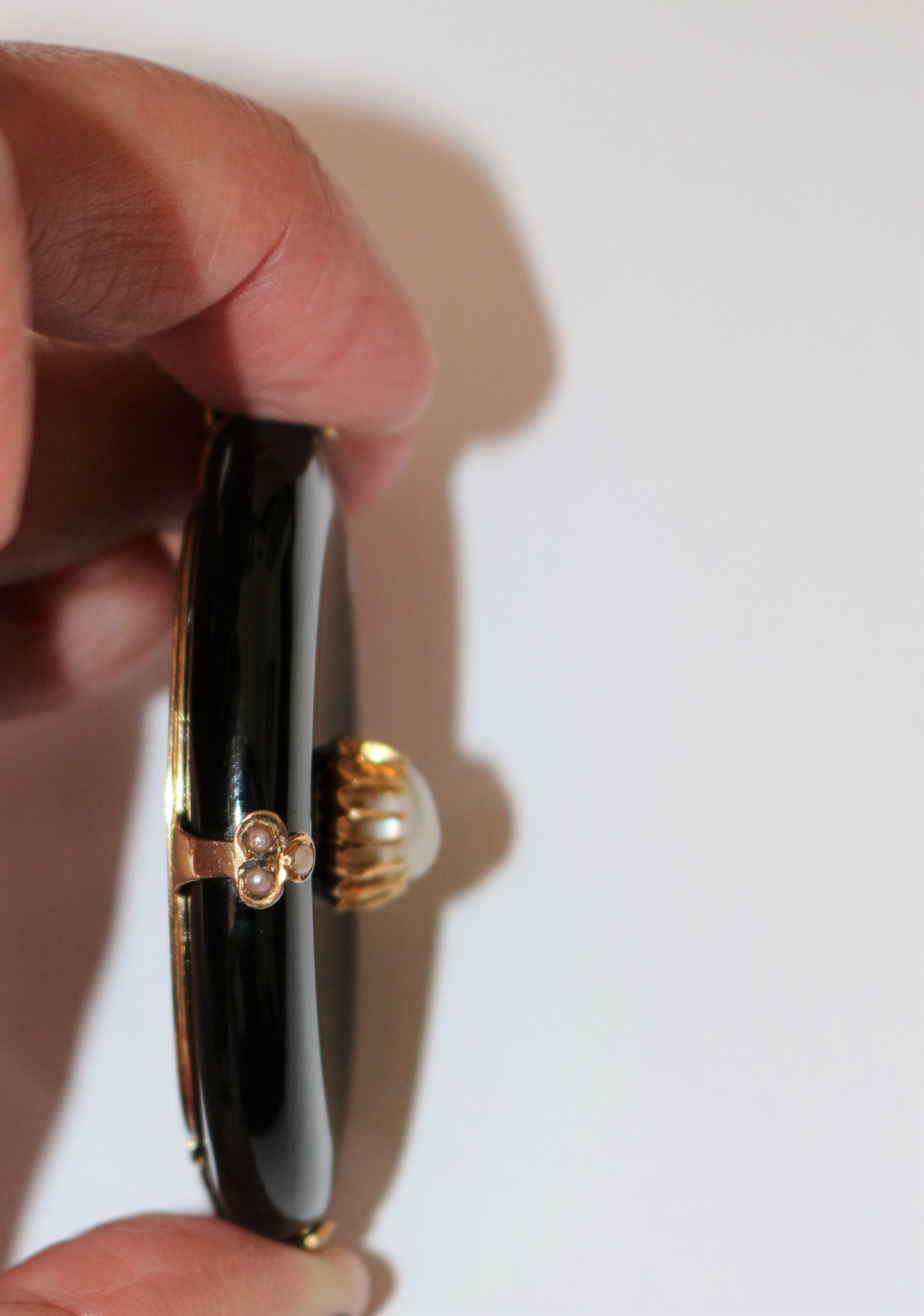 Pendentif En Onyx Et Perles XIXe