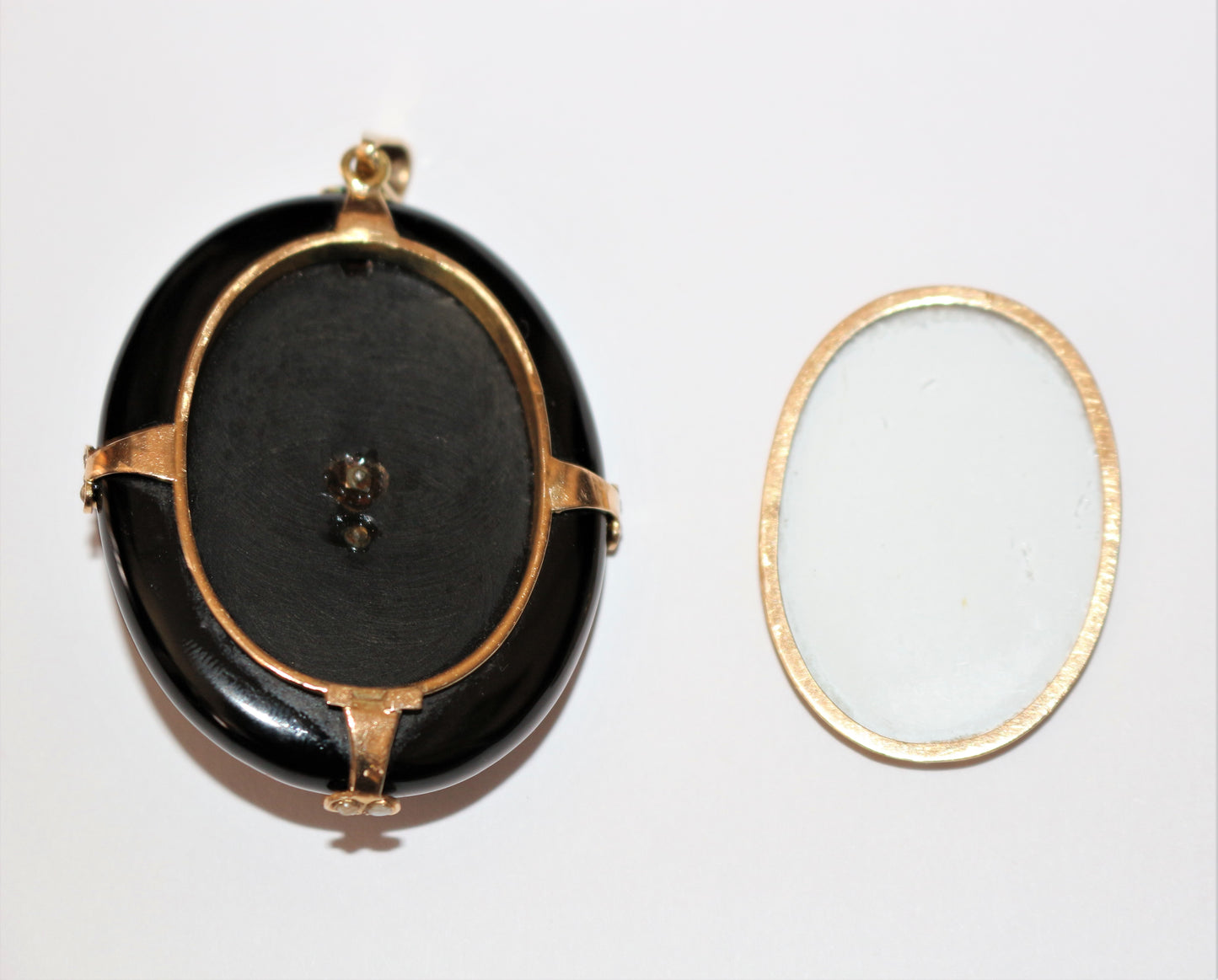 Pendentif En Onyx Et Perles XIXe