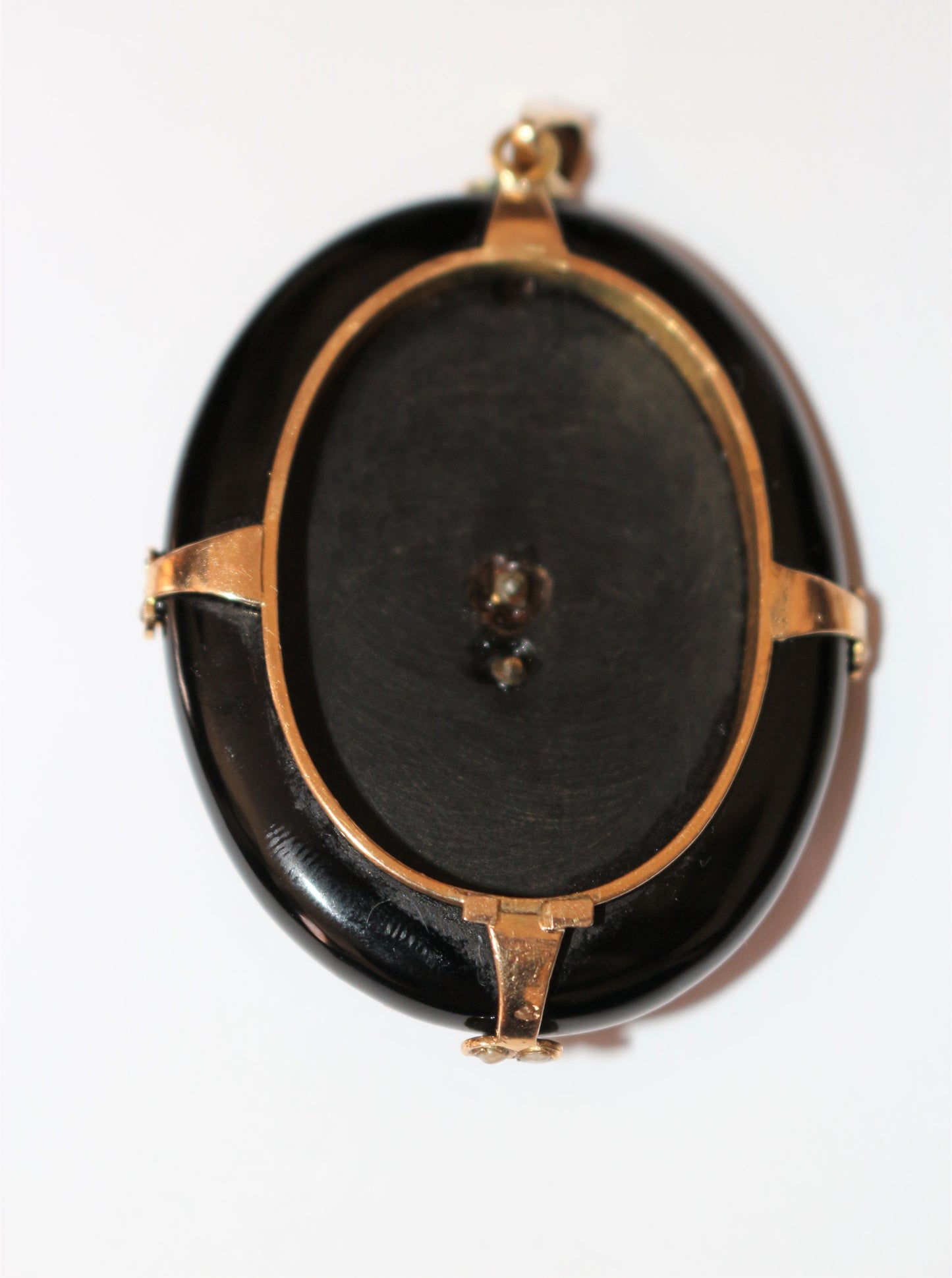 Pendentif En Onyx Et Perles XIXe
