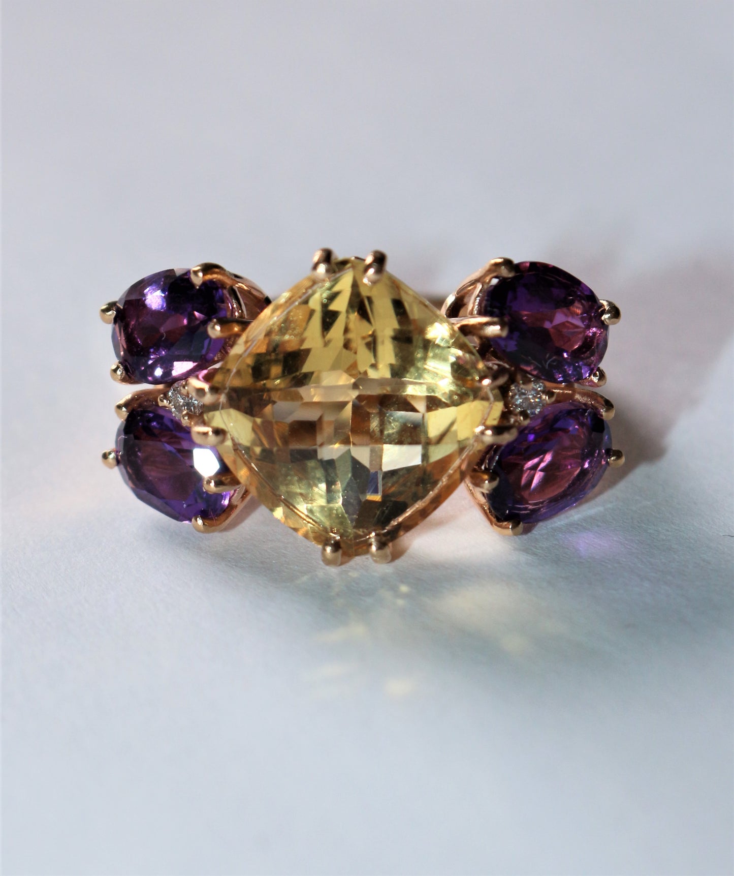 Bague papillon or rose