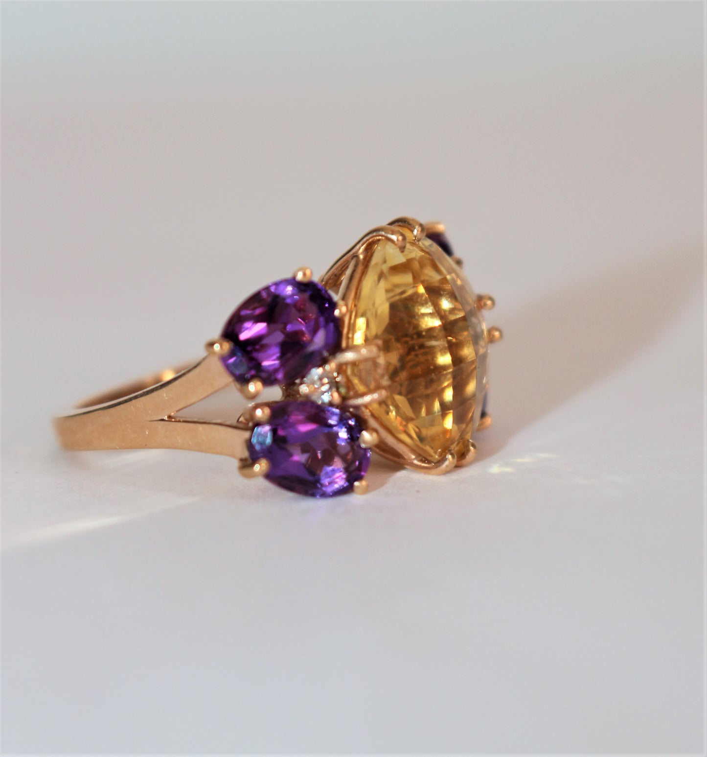 Bague papillon or rose