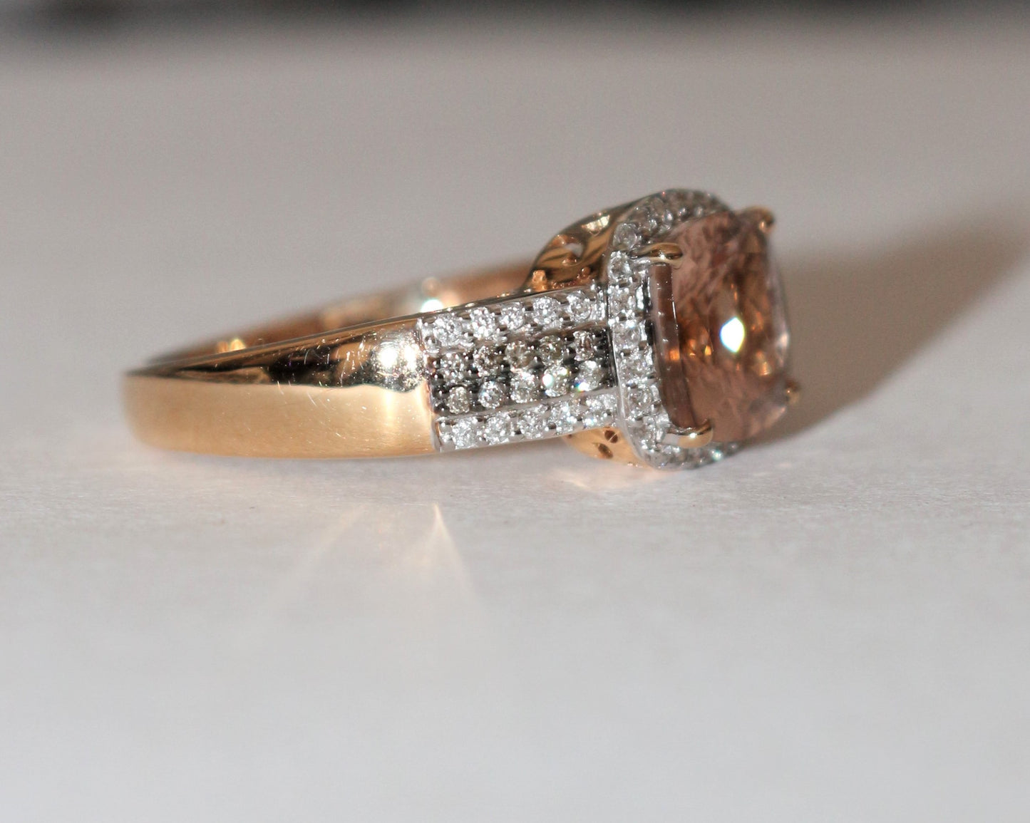 Bague Or Rose Morganite