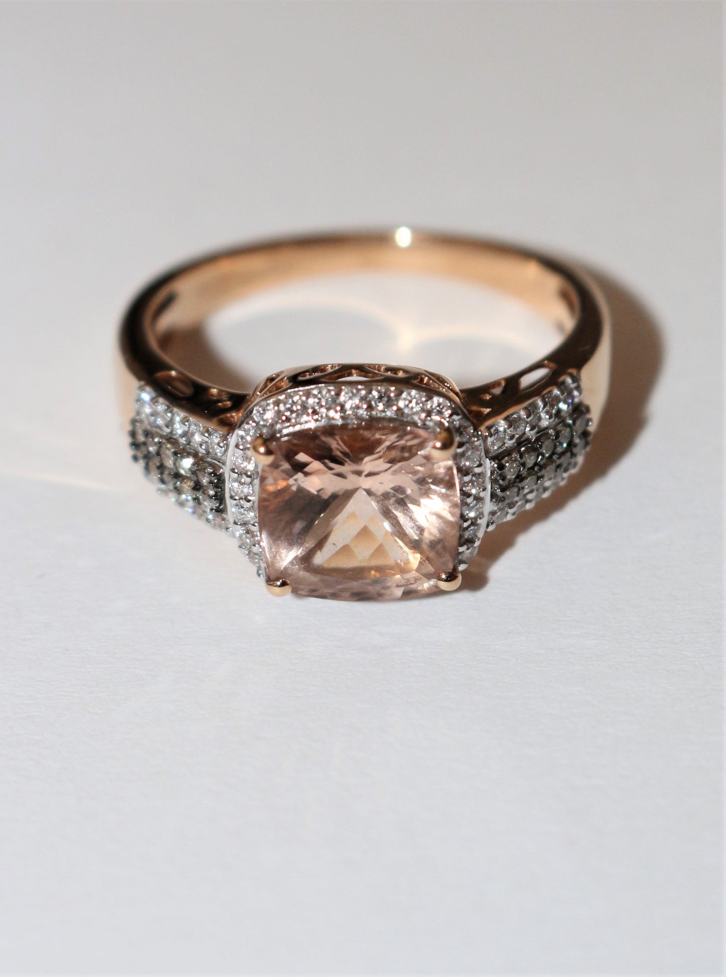 Bague Or Rose Morganite