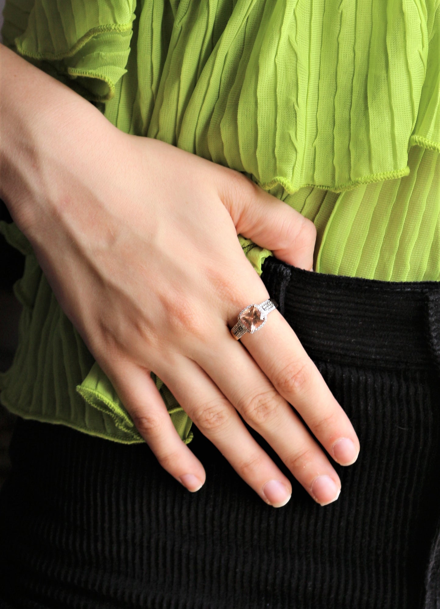 Bague Or Rose Morganite