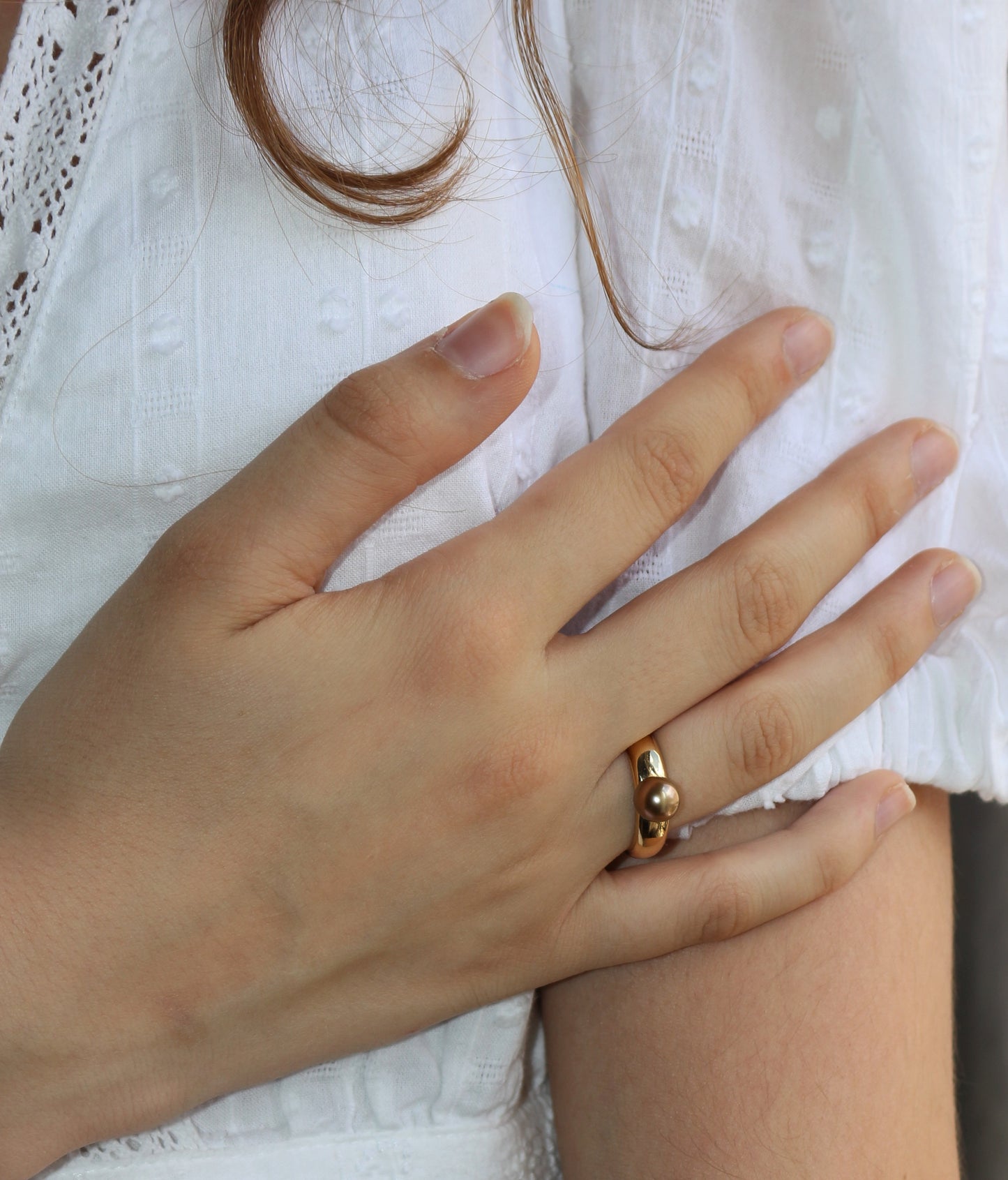 Bague Perle Fine Dorée