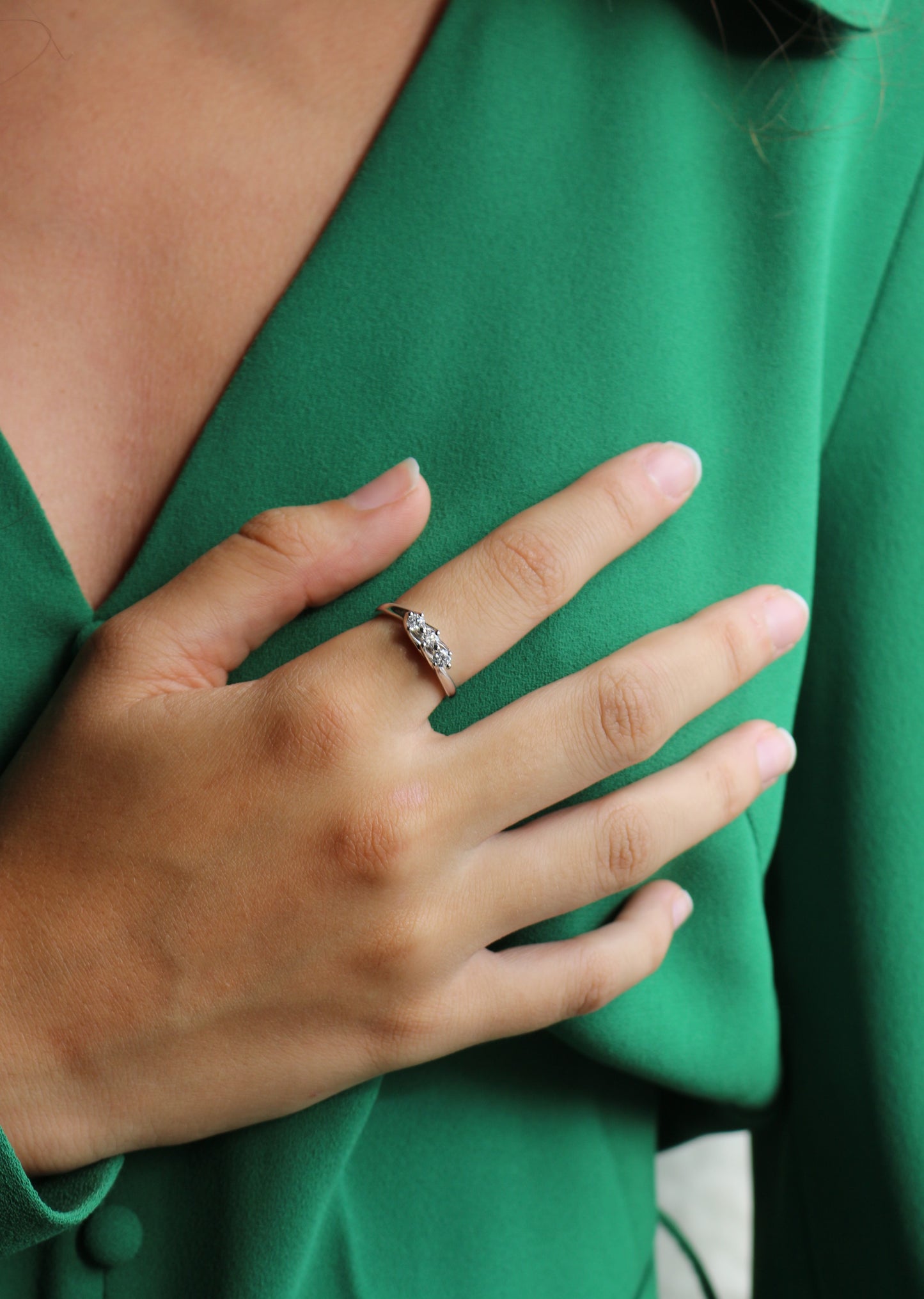 Bague Jarretière En Or Blanc
