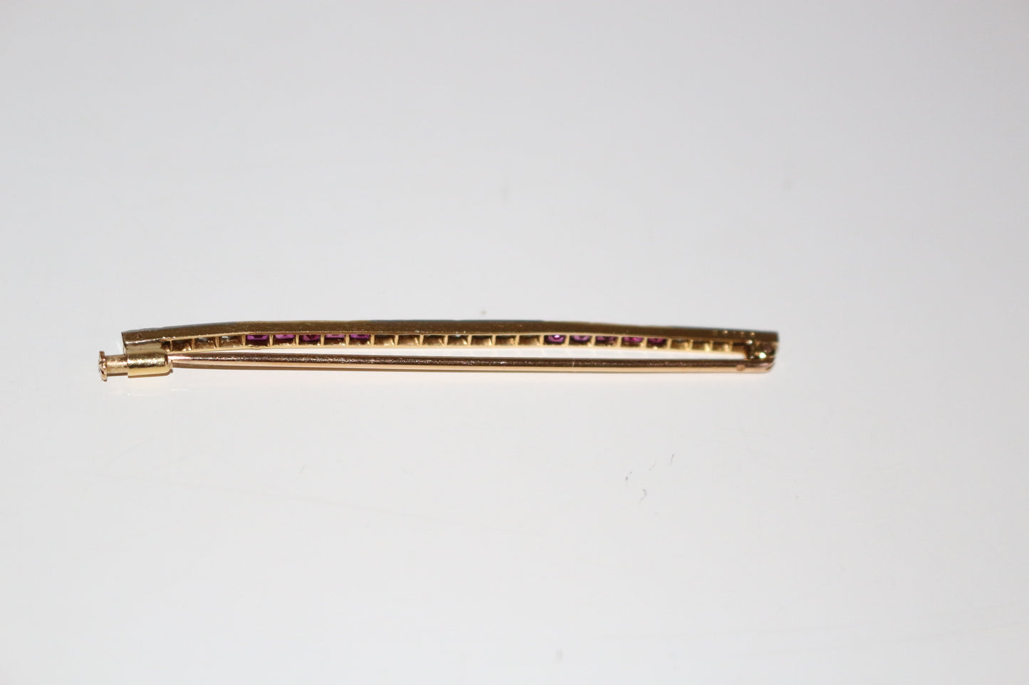 Broche-barrette Art Déco Rubis Et Diamants