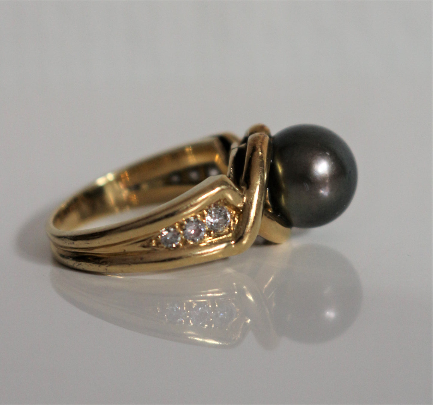 Bague Perle De Tahiti Et Diamants