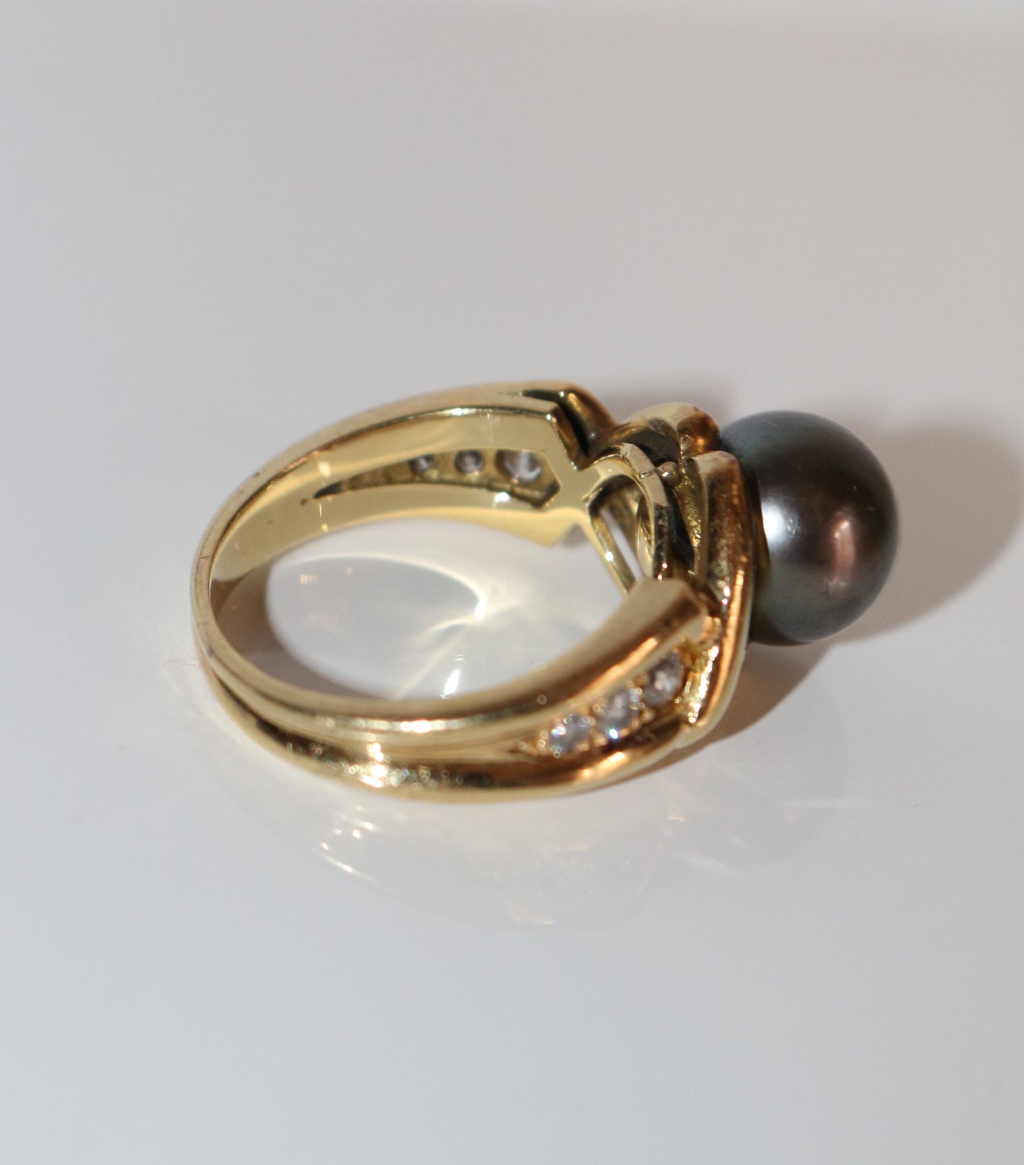 Bague Perle De Tahiti Et Diamants