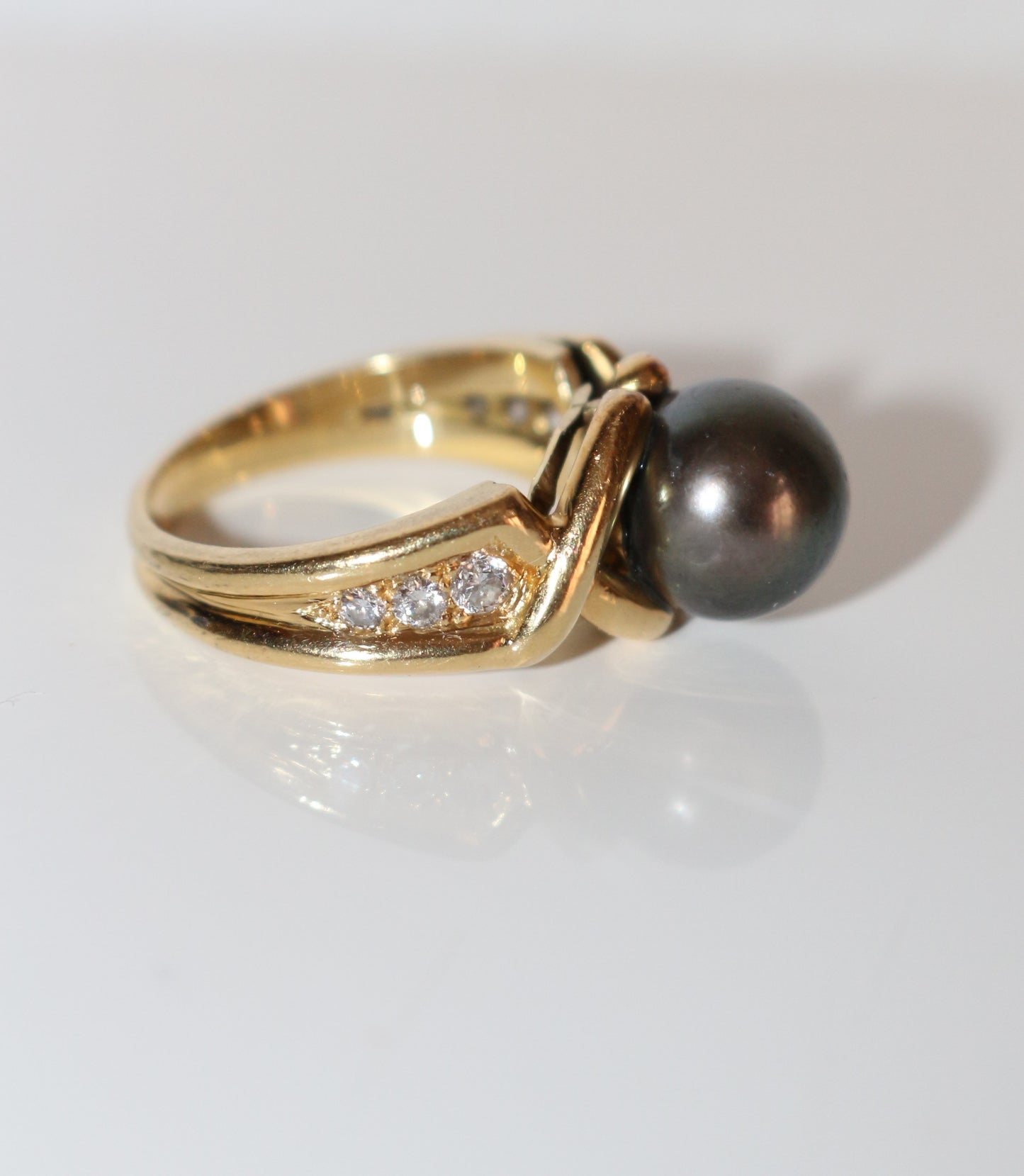 Bague Perle De Tahiti Et Diamants