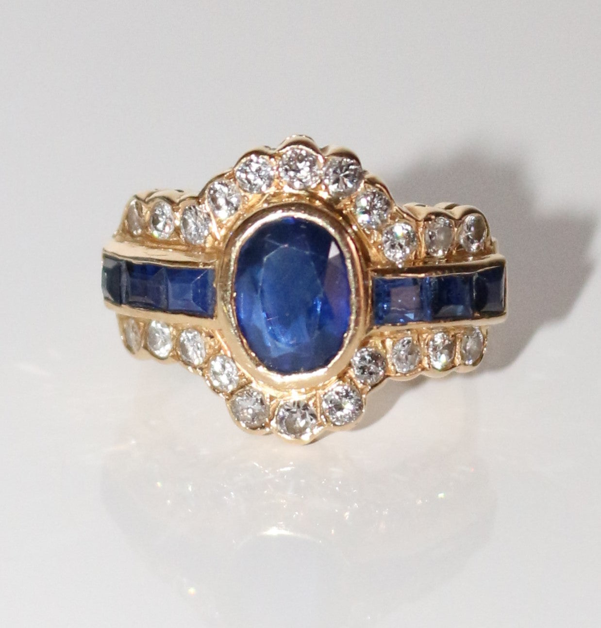 Bague Saphirs Et Diamants