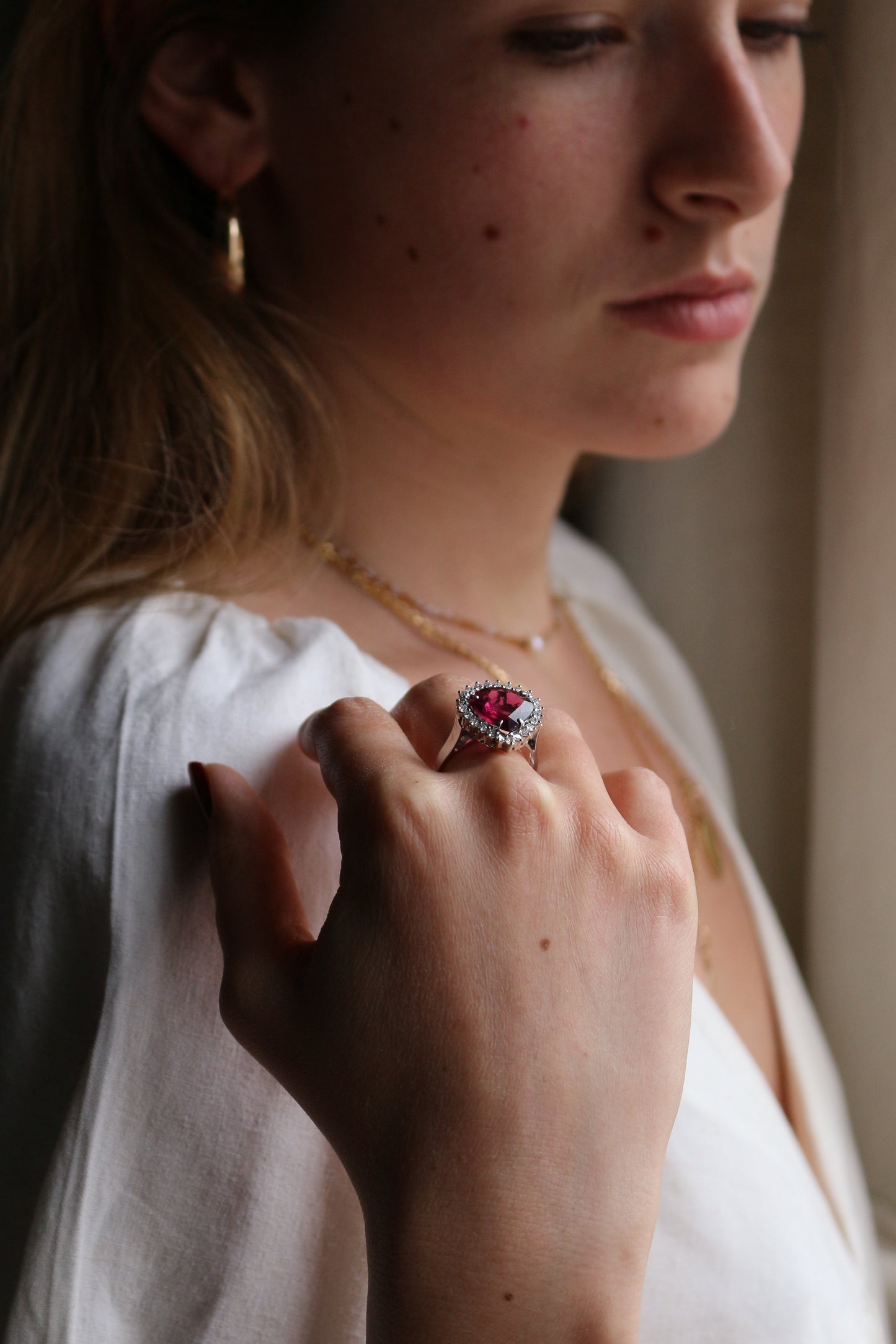 Bague Rubellite & Diamants