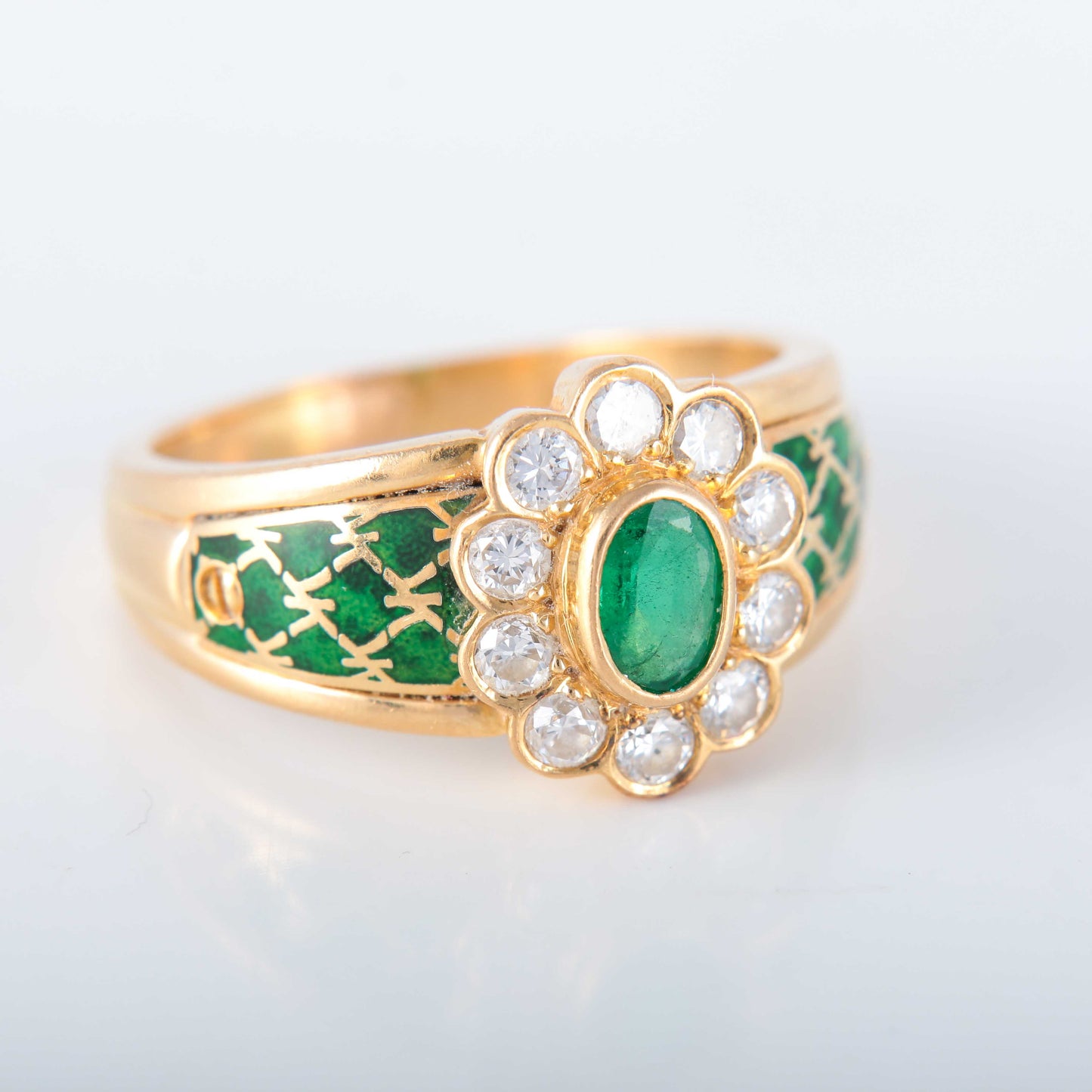 Korloff Bague Marguerite émeraude Diamants