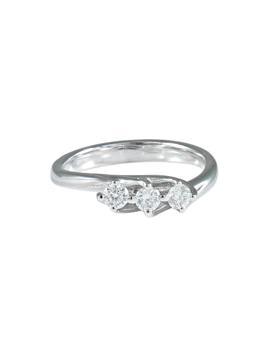 Bague Jarretière En Or Blanc