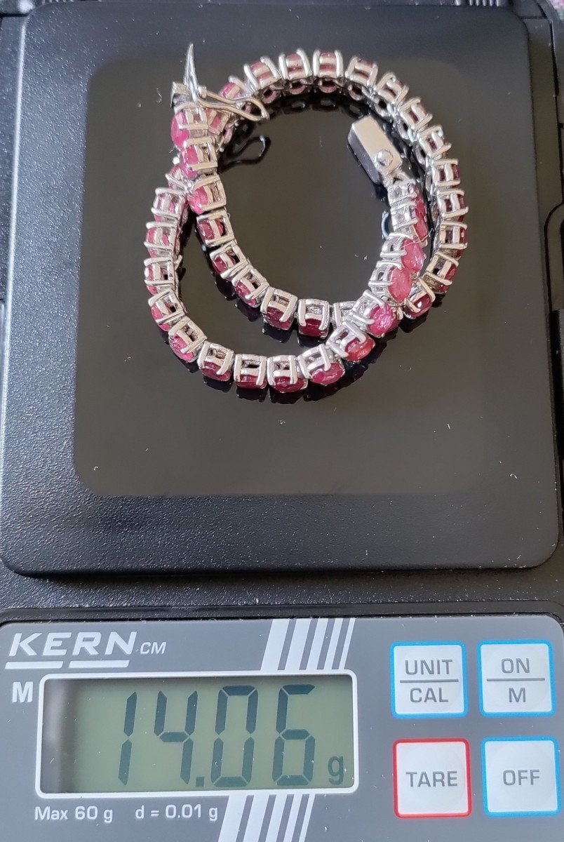 Bracelet Rubis Facettés