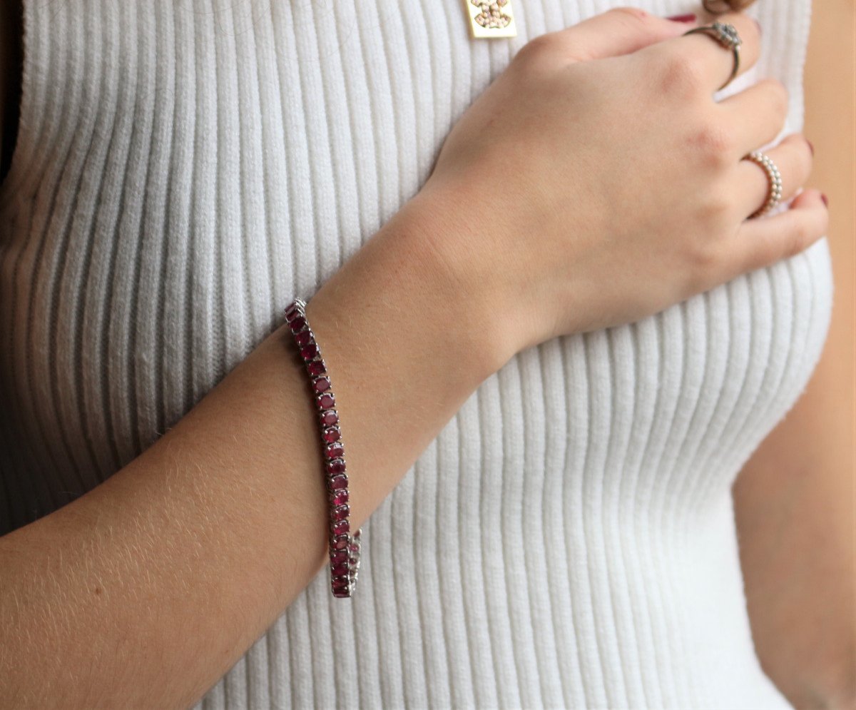 Bracelet Rubis Facettés