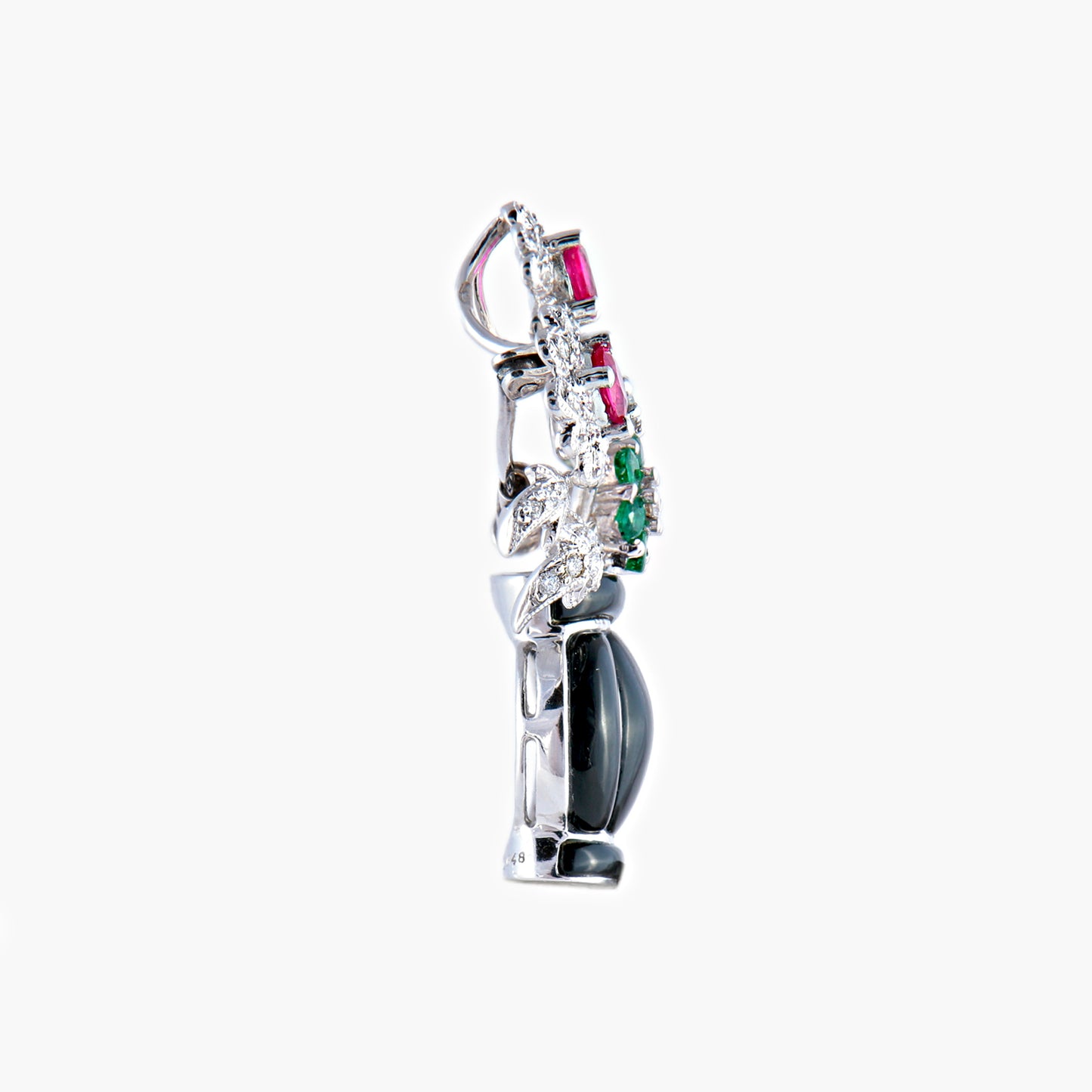 Broche-pendentif Panier De Fleurs