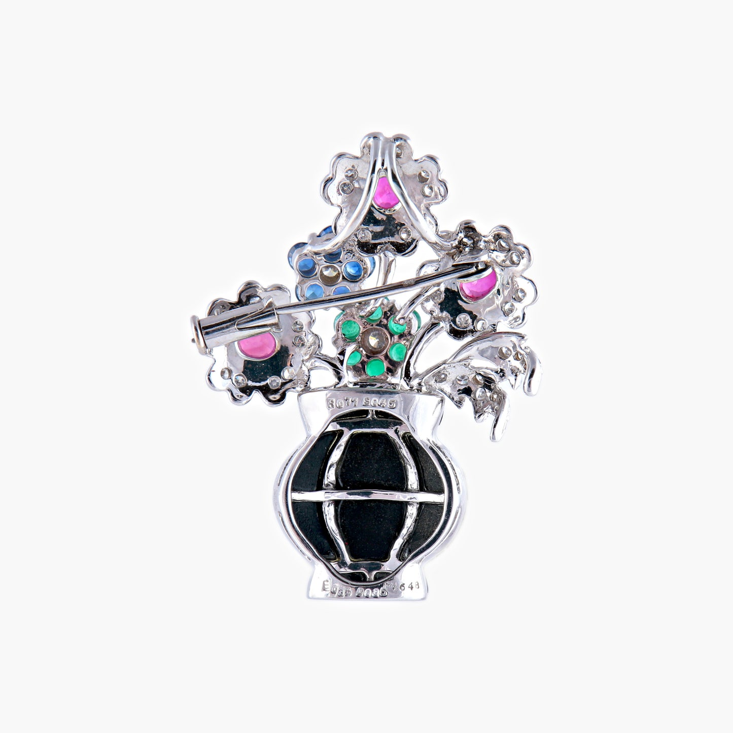 Broche-pendentif Panier De Fleurs