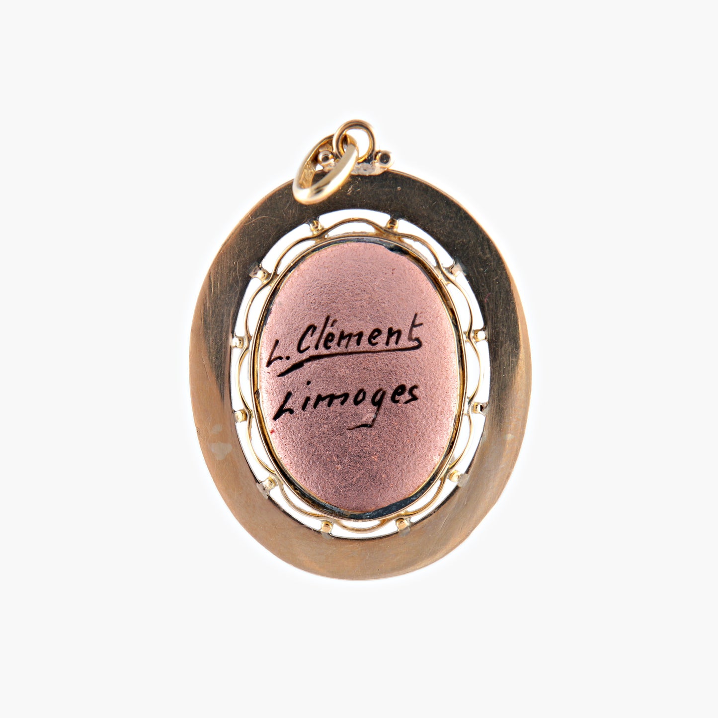 Médaille Profil De Femme émaux De Limoges